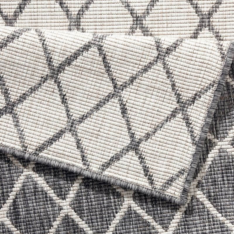Reversible Indoor-Outdoor Geometric Flatweave Rug