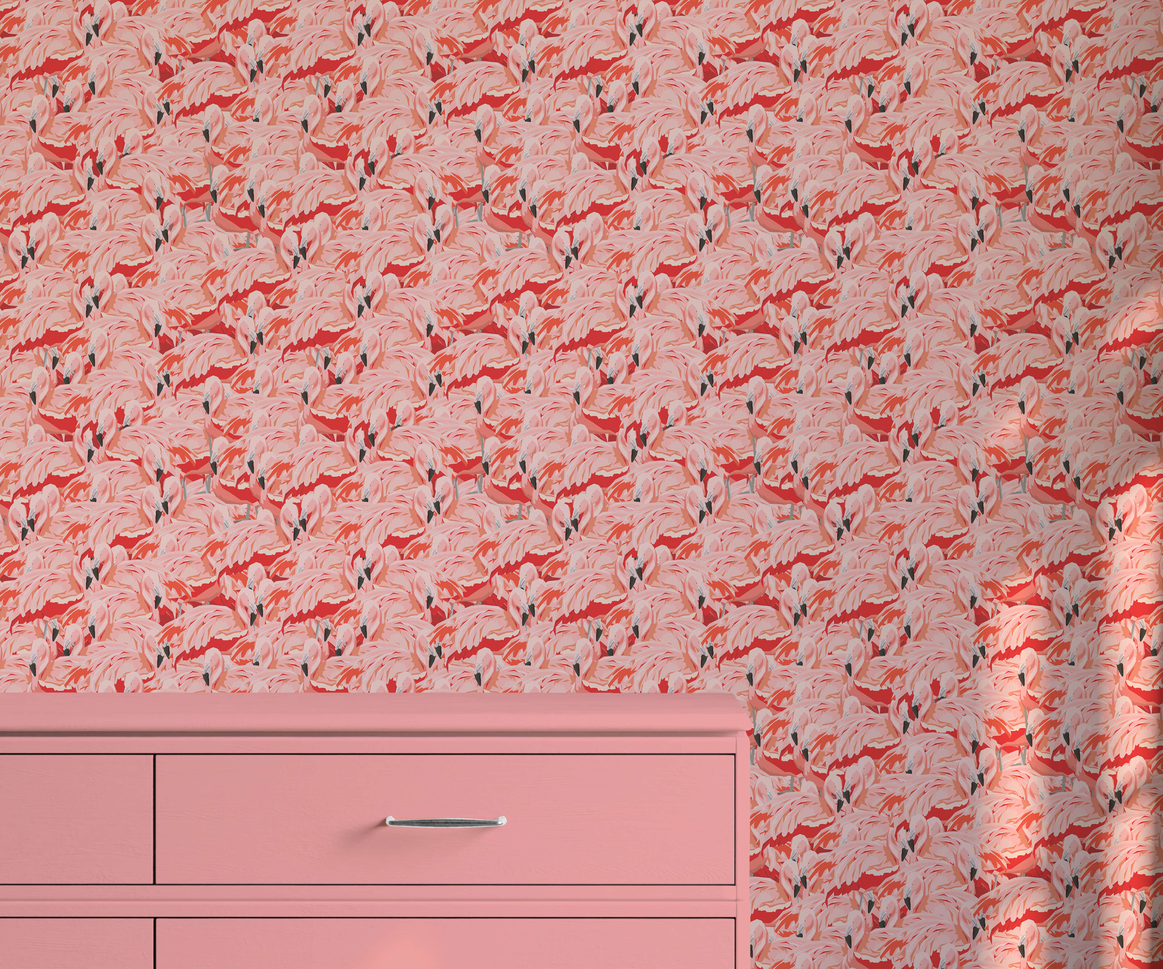 Bobbi Beck Robyn Flamingo Luxury Wallpaper