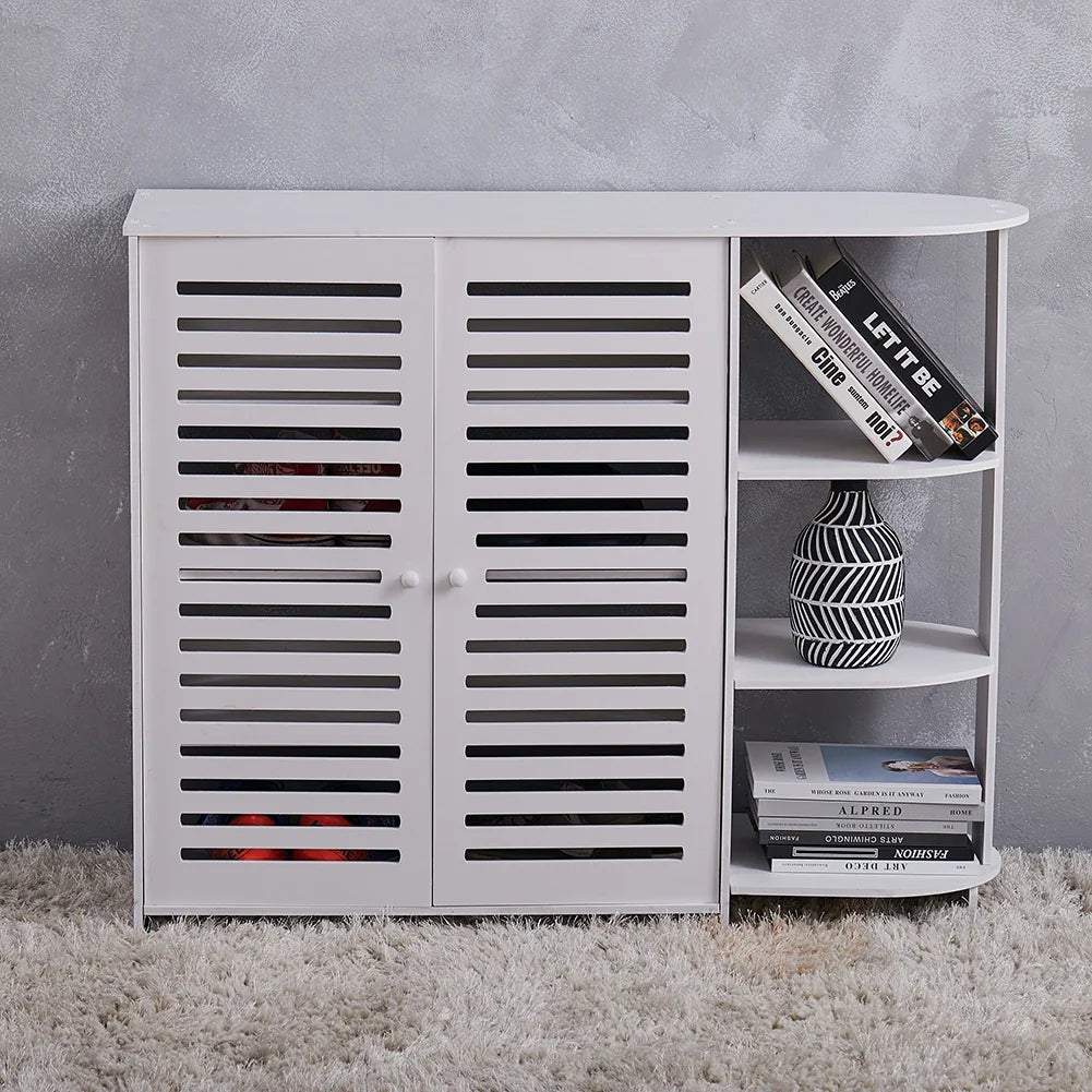 Double Door Shoe Cabinet 4-Layer