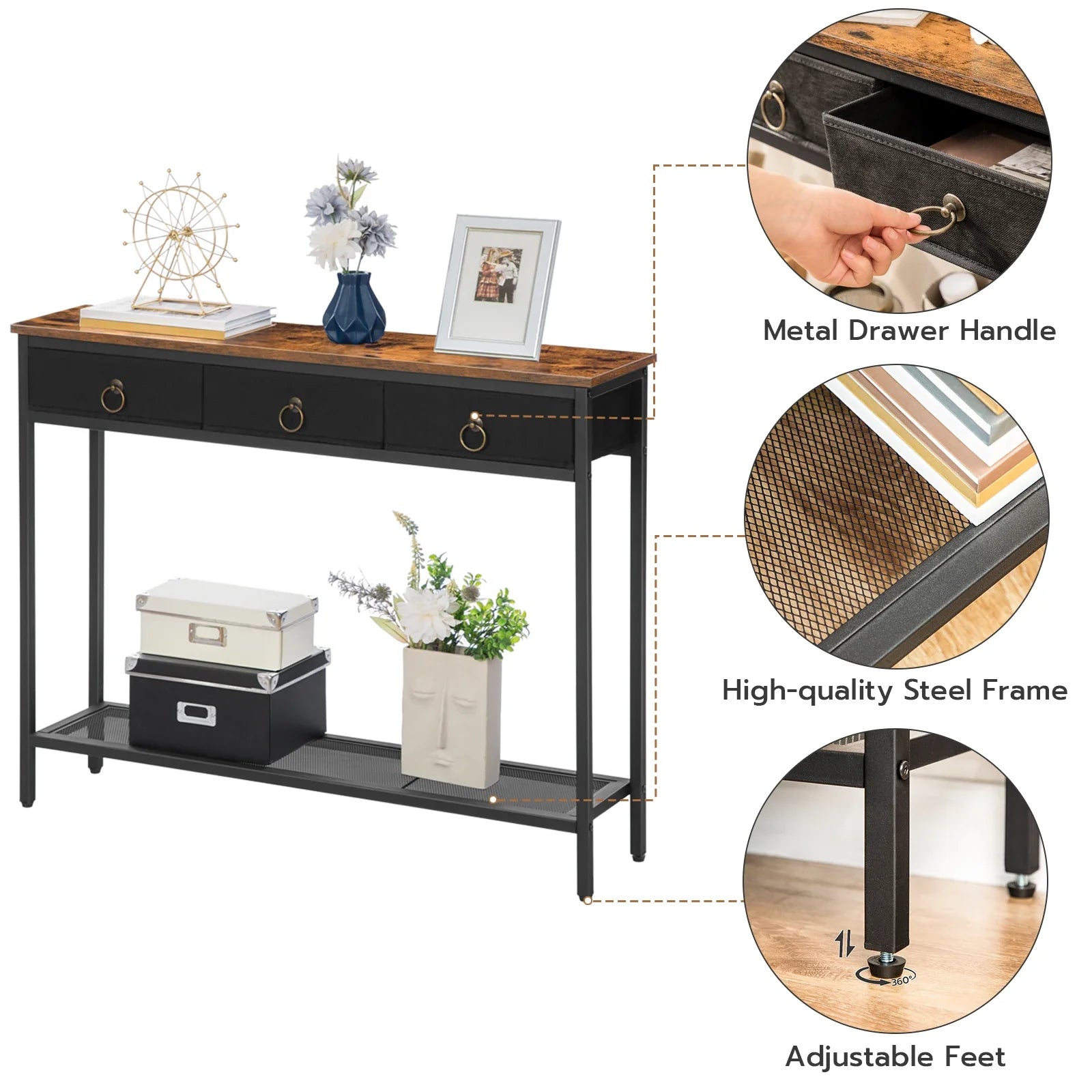 Narrow Entryway Console Table