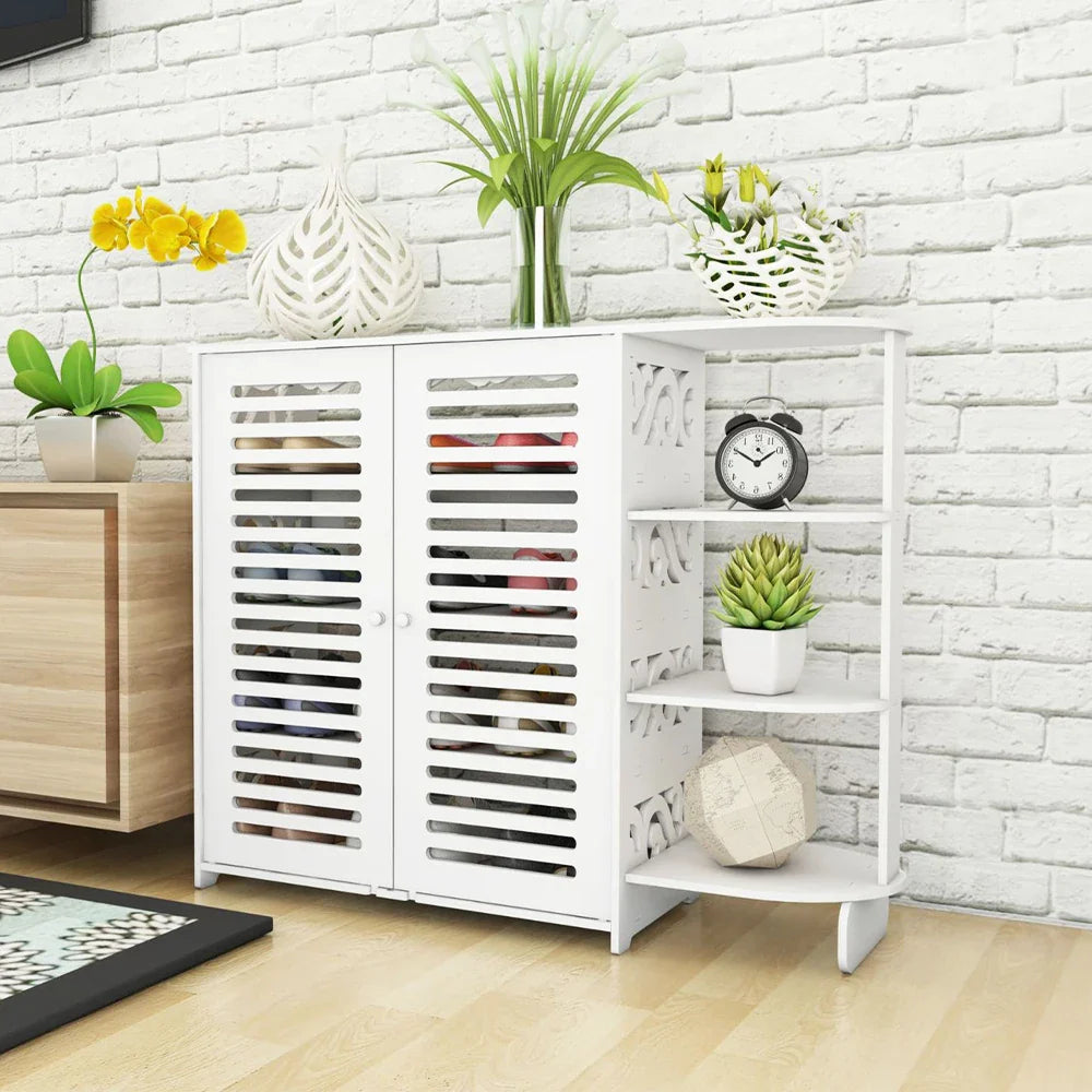 Double Door Shoe Cabinet 4-Layer