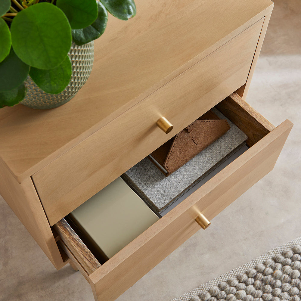 Scandinavian Light Oak Oslo Chest of 3 Drawers