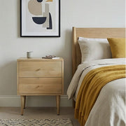 Scandinavian Light Oak Oslo Bedside Table