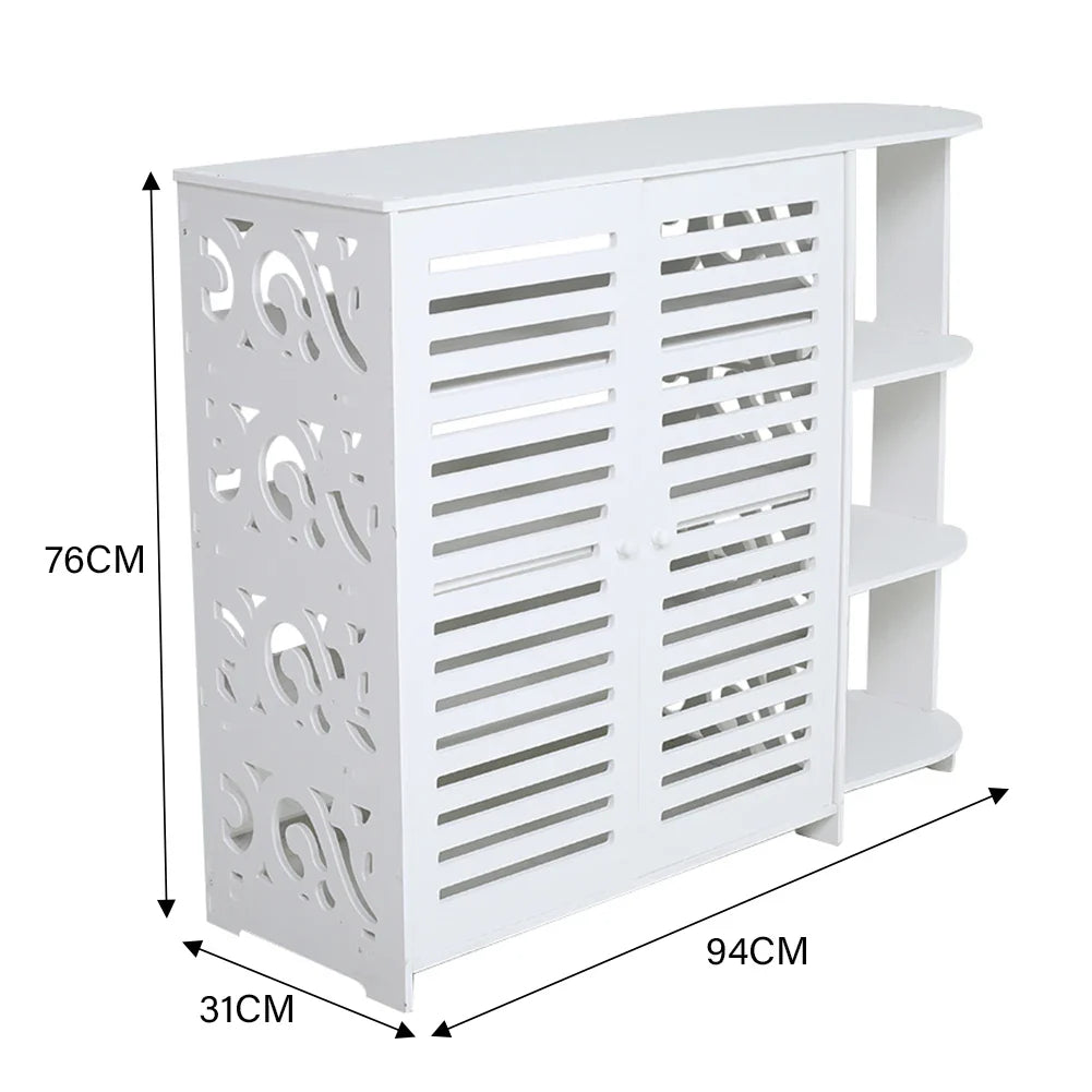 Double Door Shoe Cabinet 4-Layer