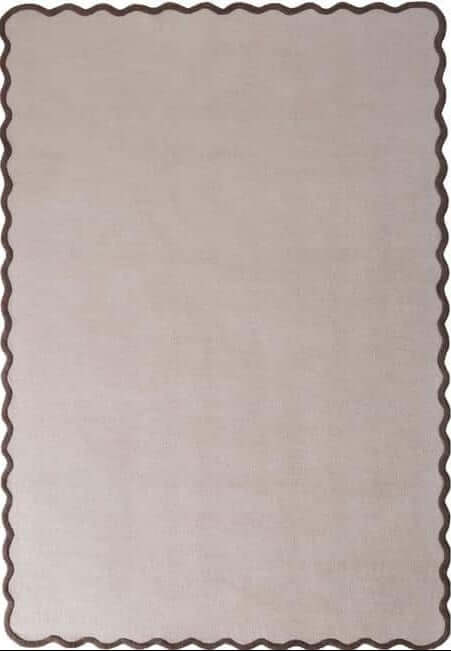 Scalloped Rugs Bordered Design