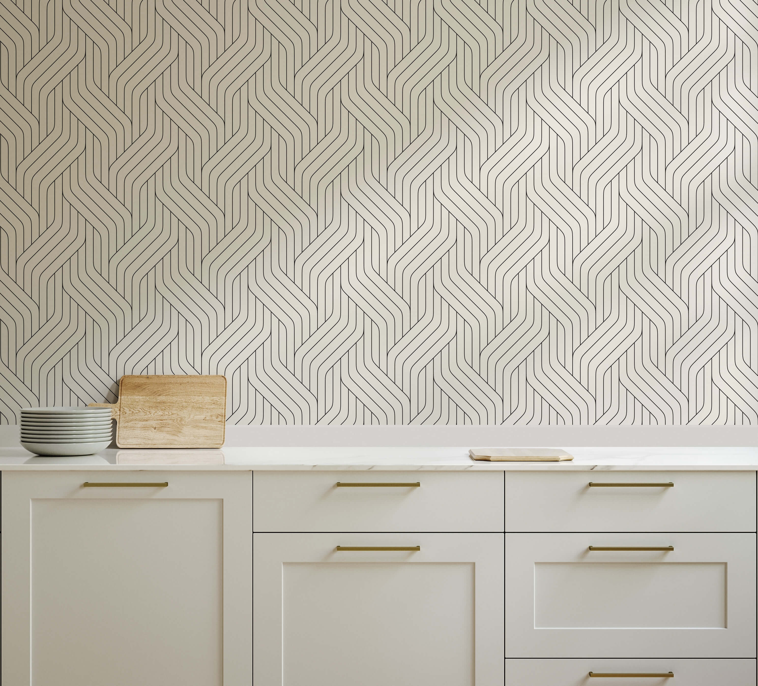 Bobbi Beck Seat Geometric Luxury Wallpaper
