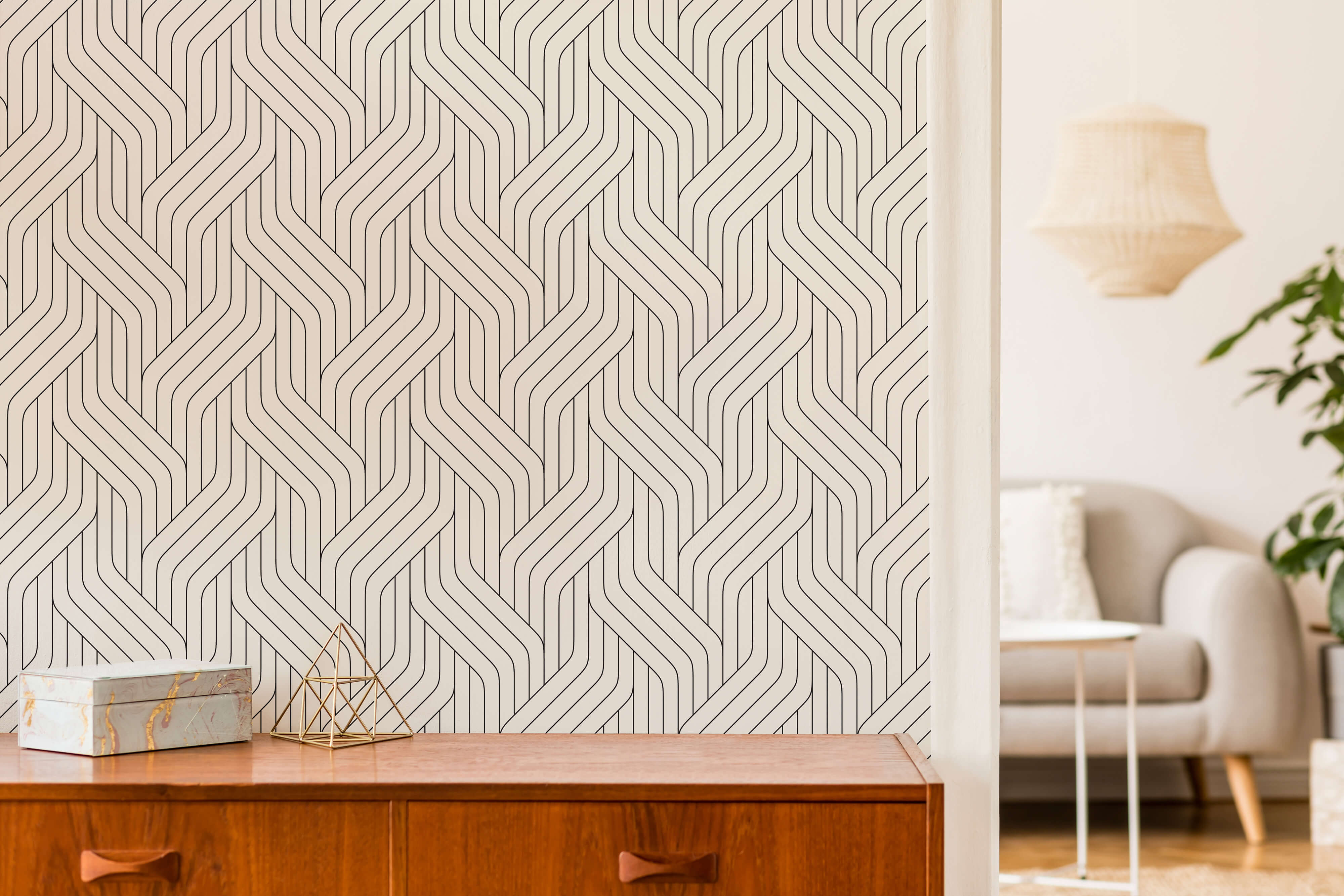 Bobbi Beck Seat Geometric Luxury Wallpaper