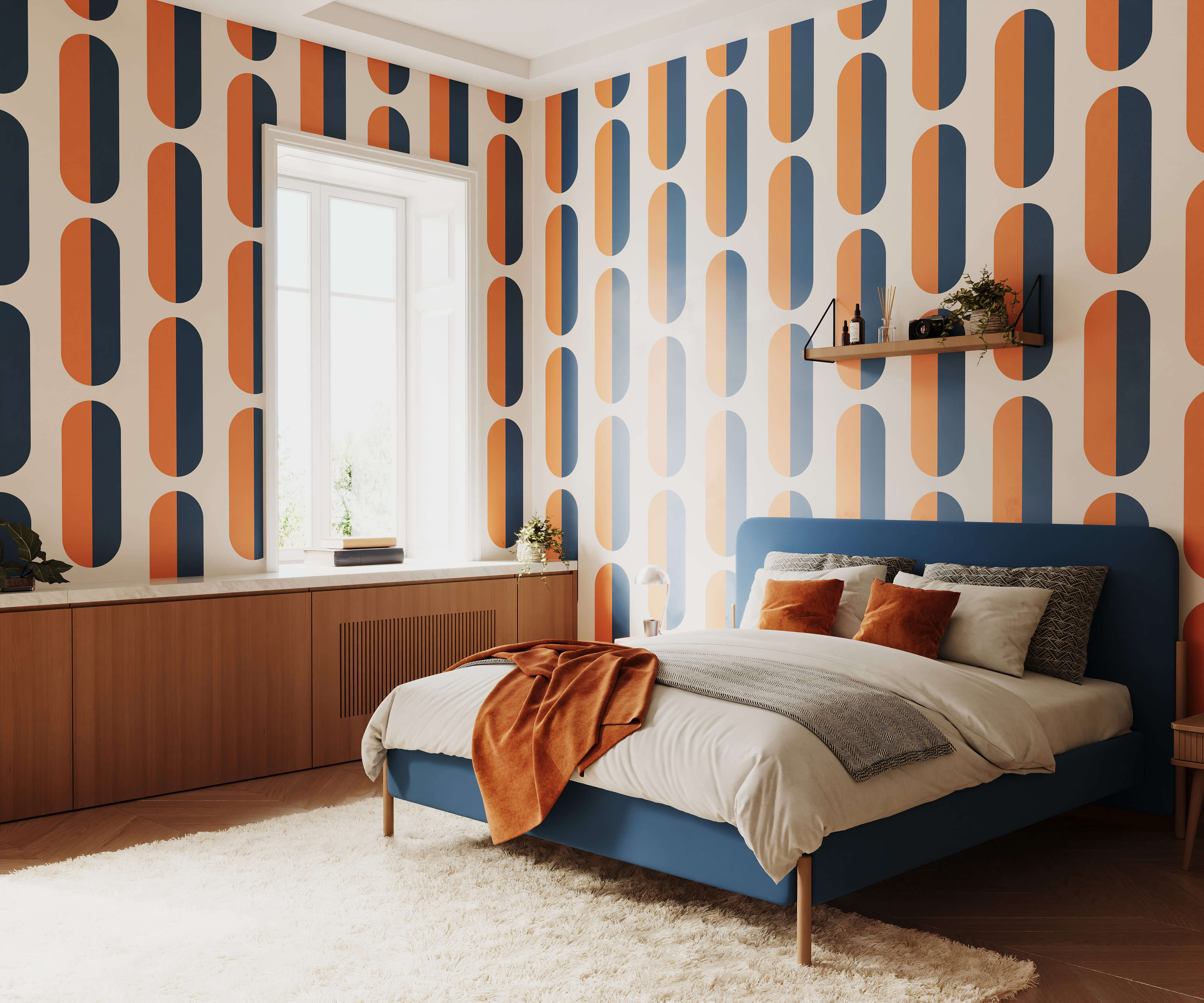 Bobbi Beck Sherbert Geometric Luxury Wallpaper