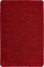Washable Red Shaggy Rug