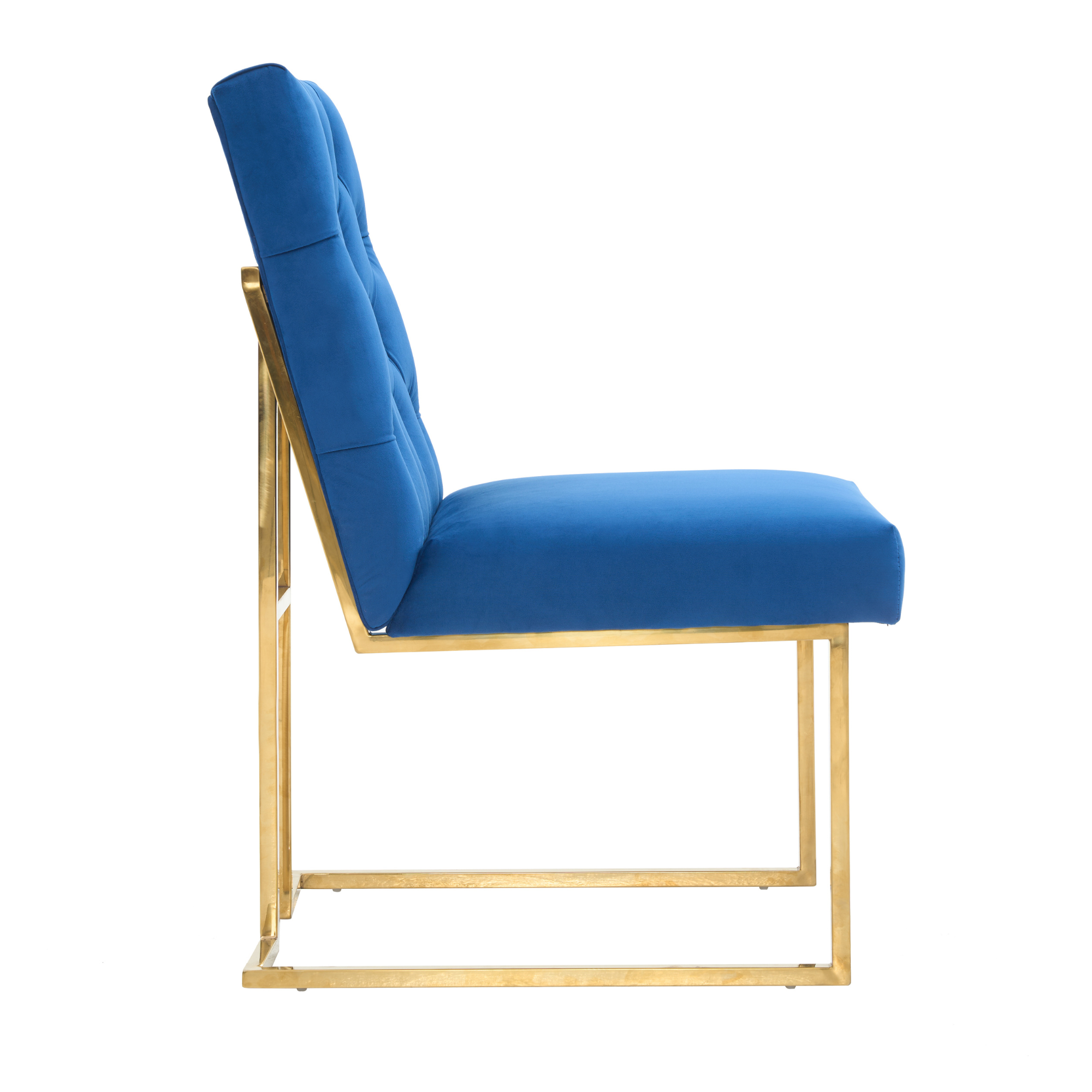 Siena Tufted Velvet Dining Chair – Gold Frame, Modern Luxury Accent