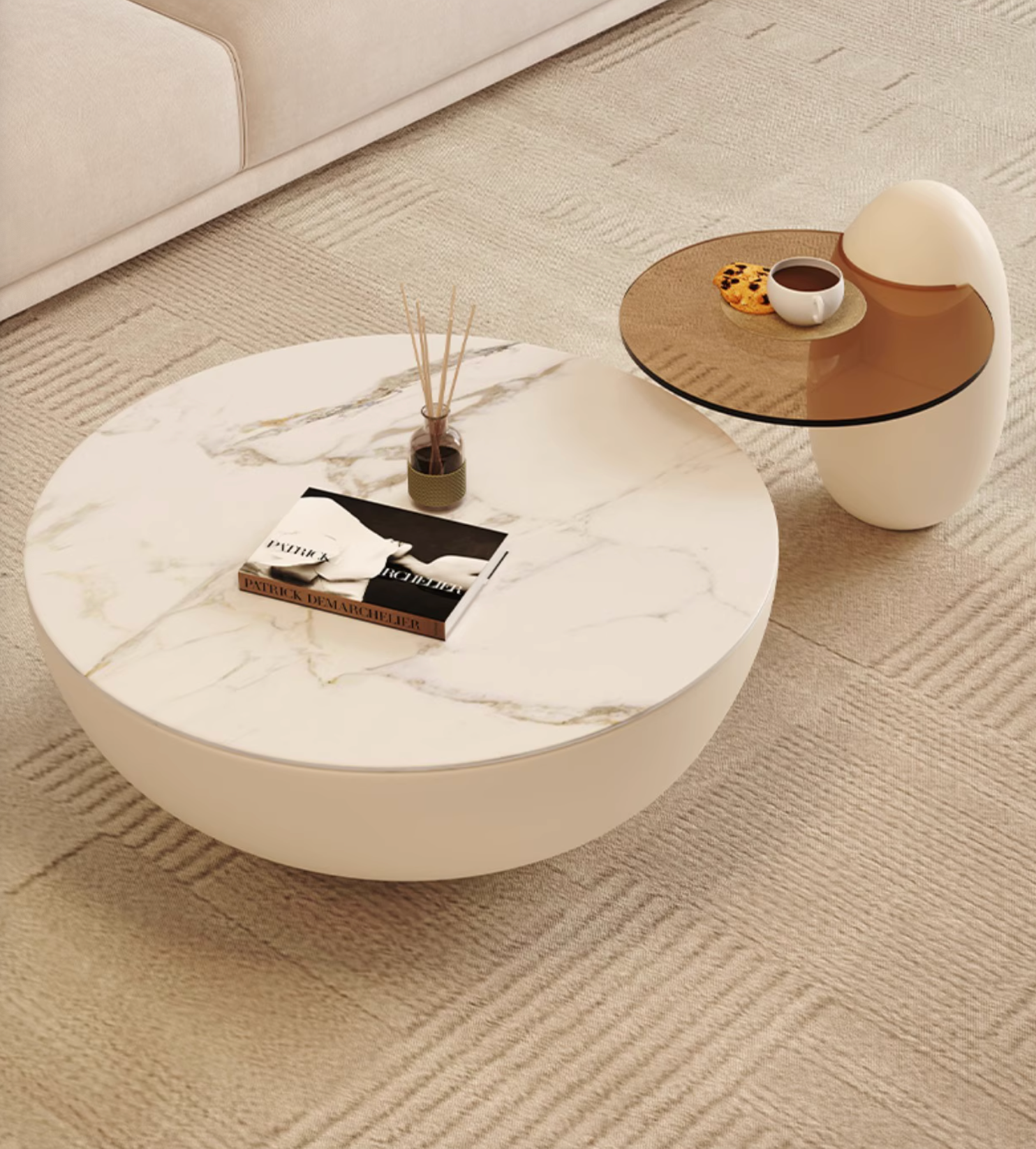 Oliver Nesting Coffee Table, White