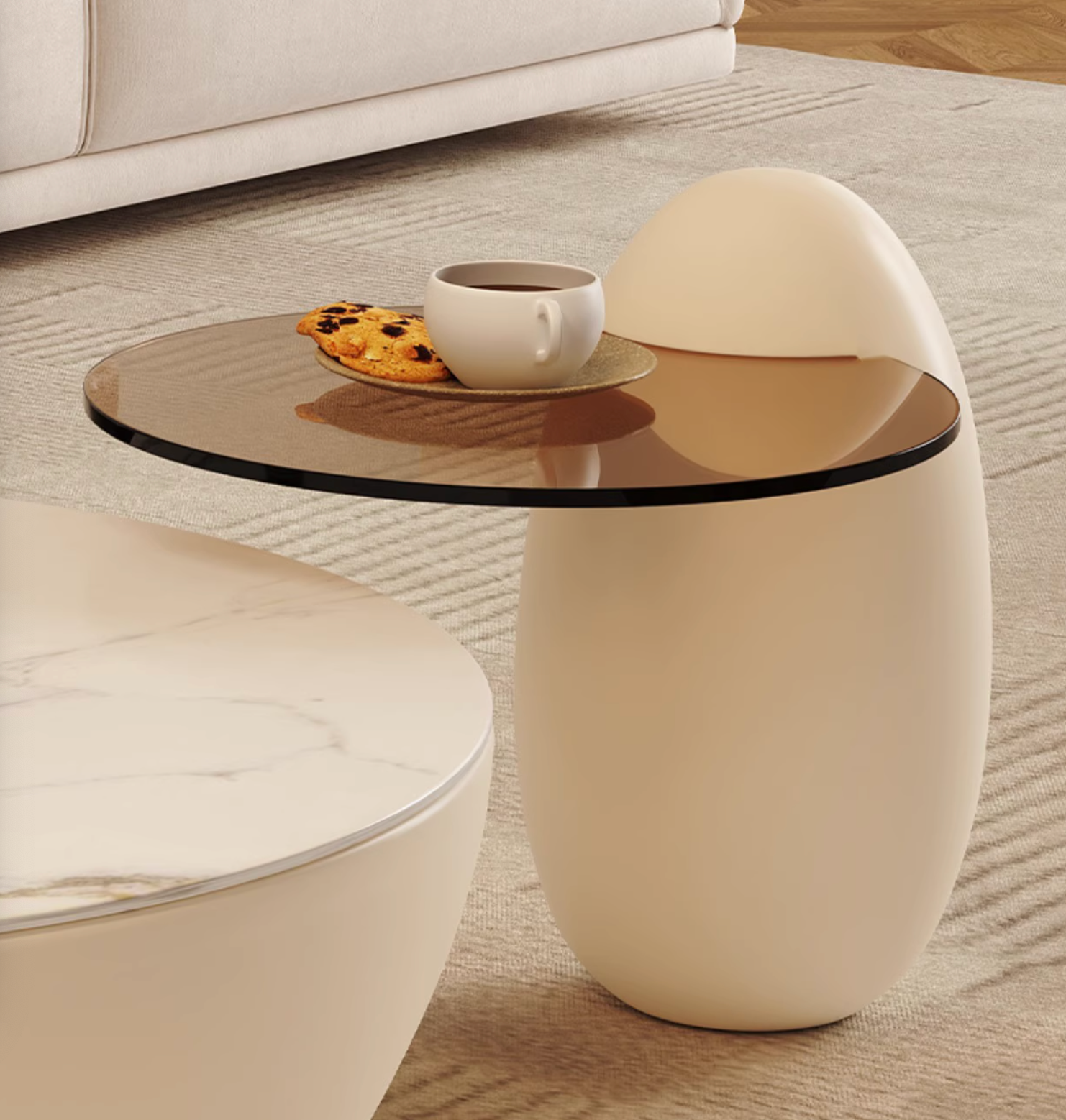 Oliver Nesting Coffee Table, White