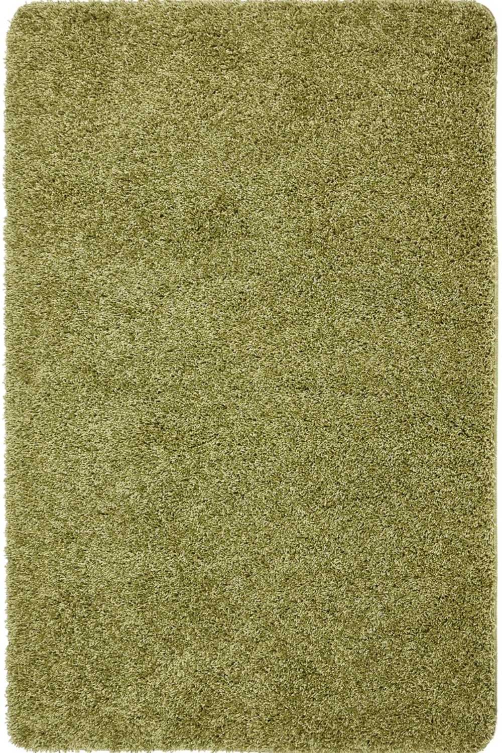 Washable Olive Green Shaggy Rug