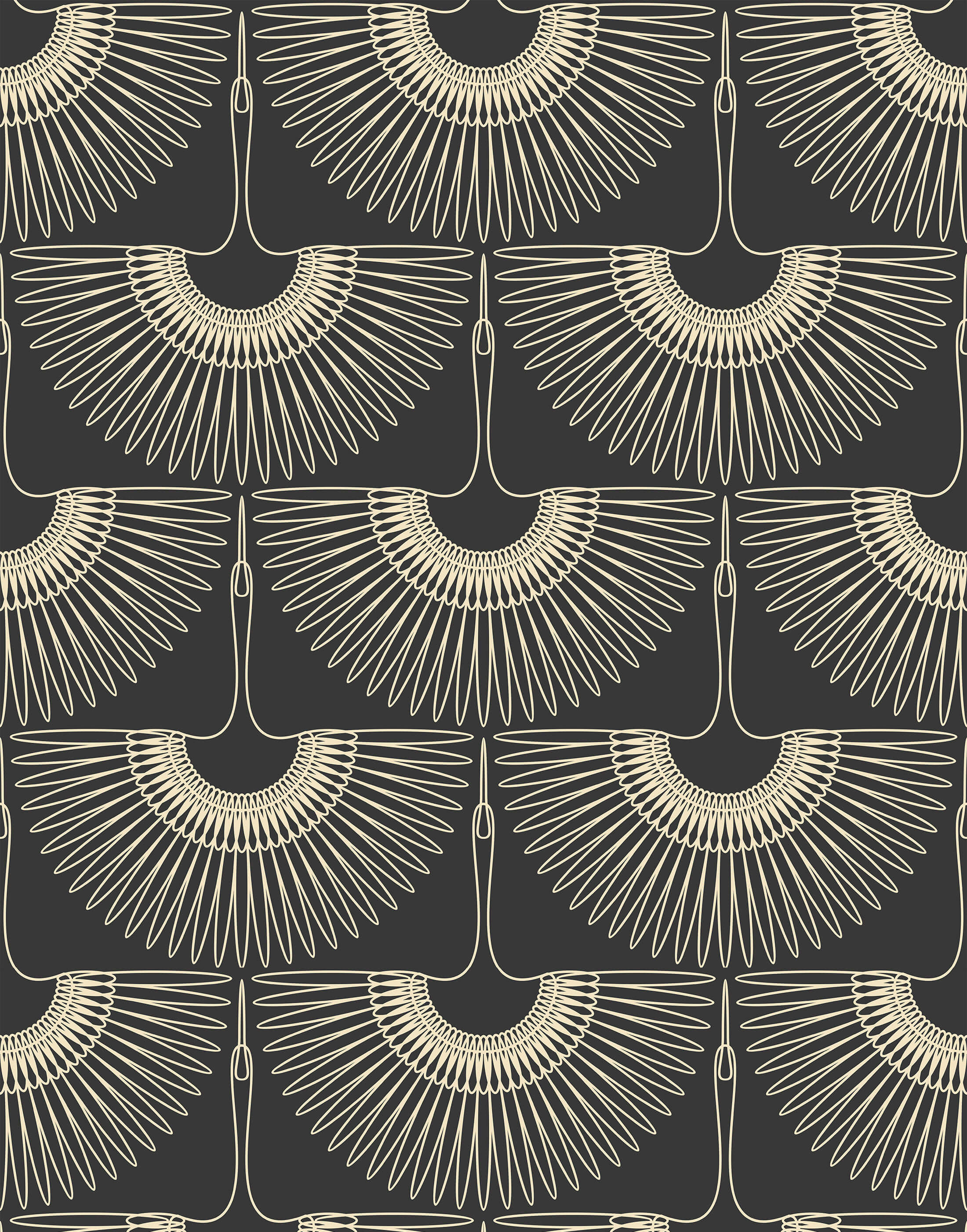 Bobbi Beck Crane Art Deco Luxury Wallpaper