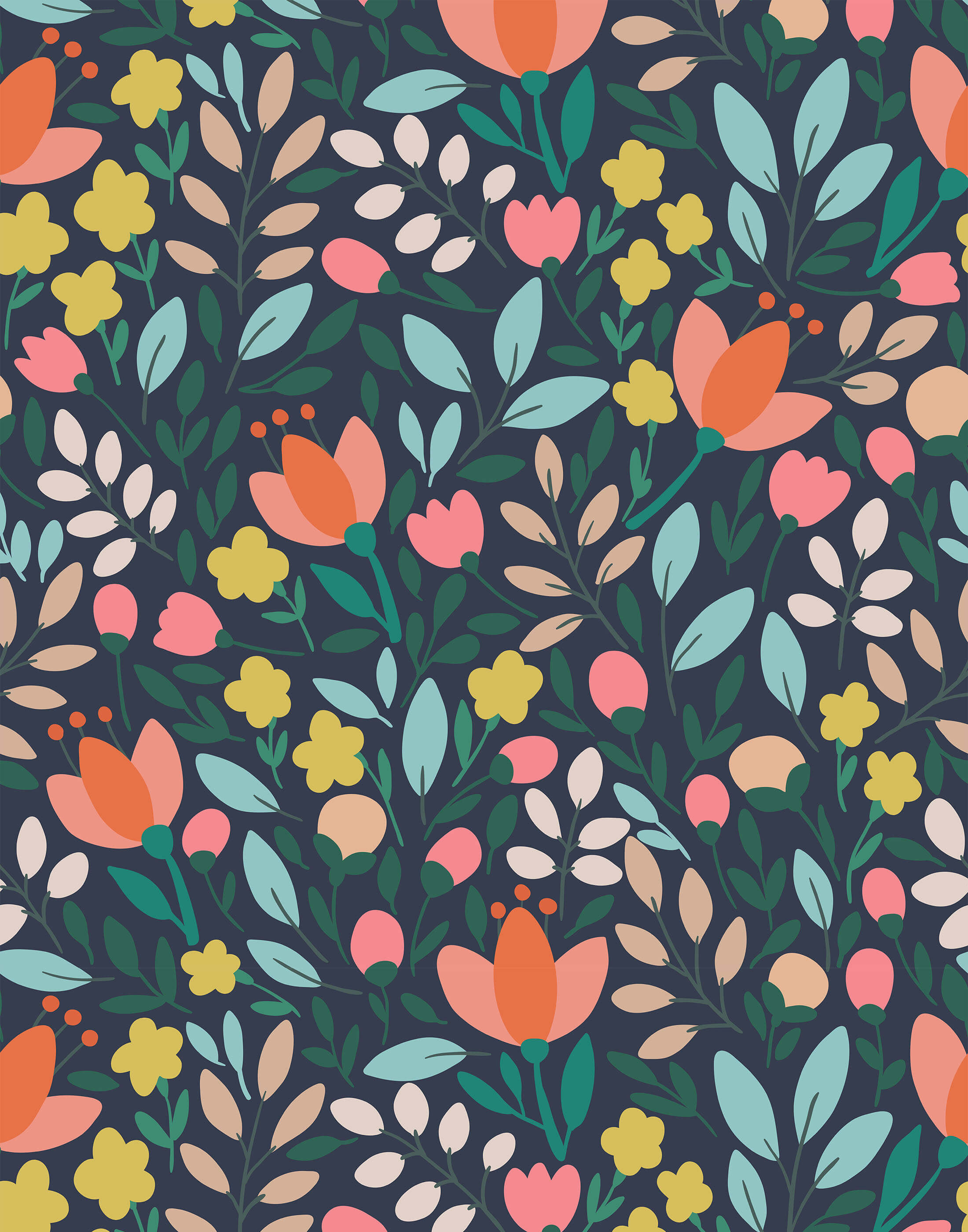 Bobbi Beck Paige Floral Luxury Wallpaper
