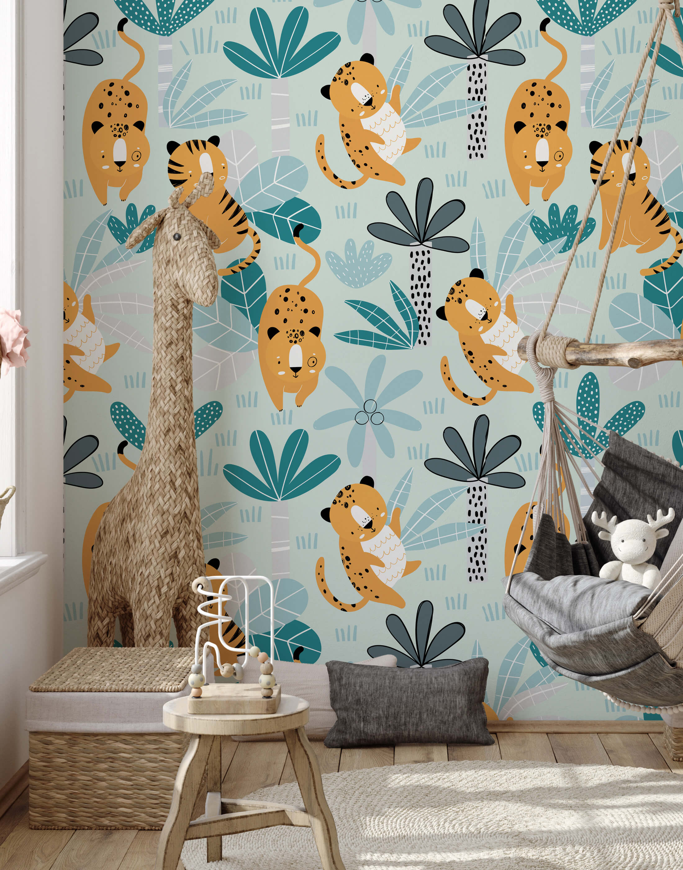 Bobbi Beck Wimba Children's Jungle Luxury Wallpaper