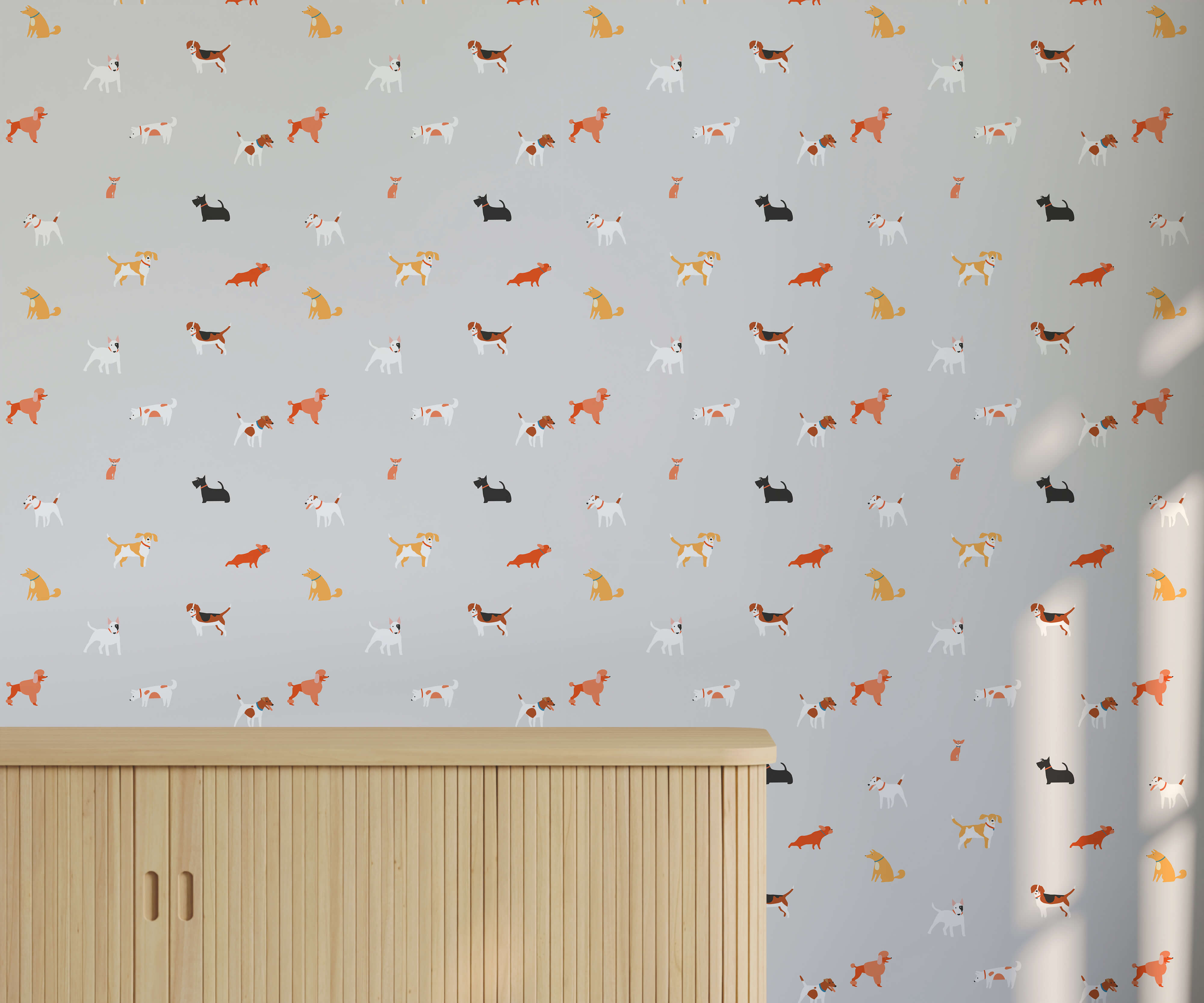Bobbi Beck Woof Children's Dog Luxury Wallpaper