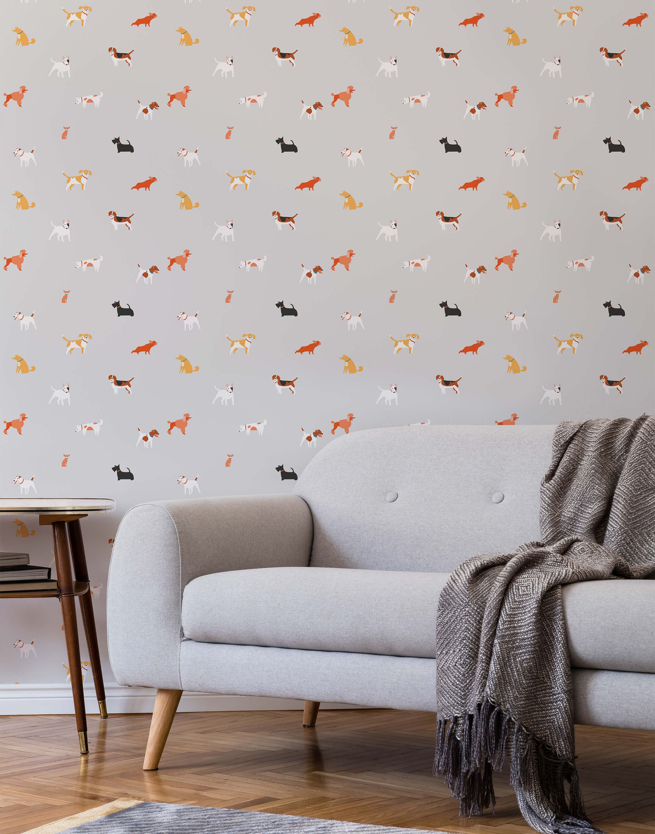 Bobbi Beck Woof Children's Dog Luxury Wallpaper