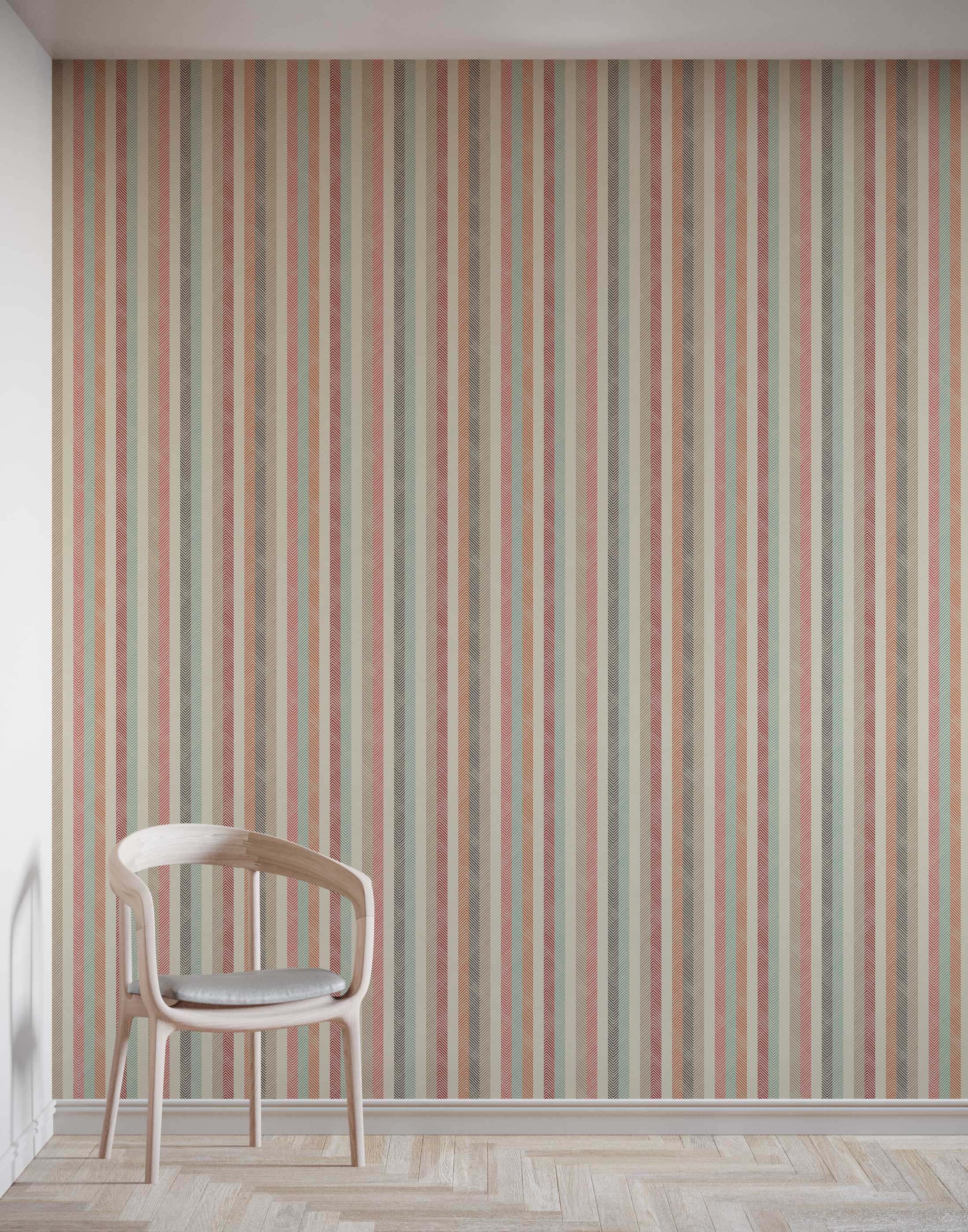 Bobbi Beck Zig Striped Luxury Wallpaper