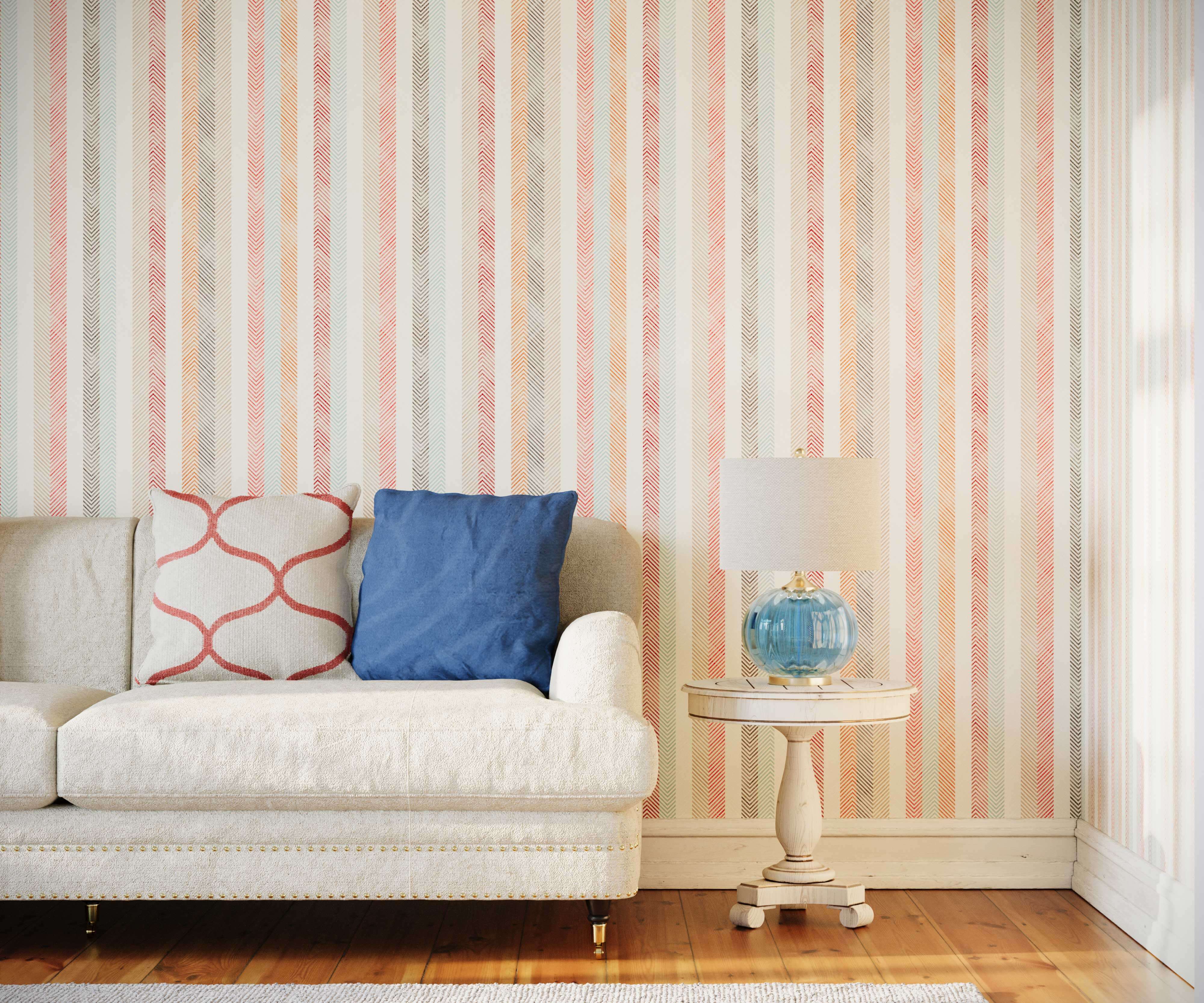 Bobbi Beck Zig Striped Luxury Wallpaper