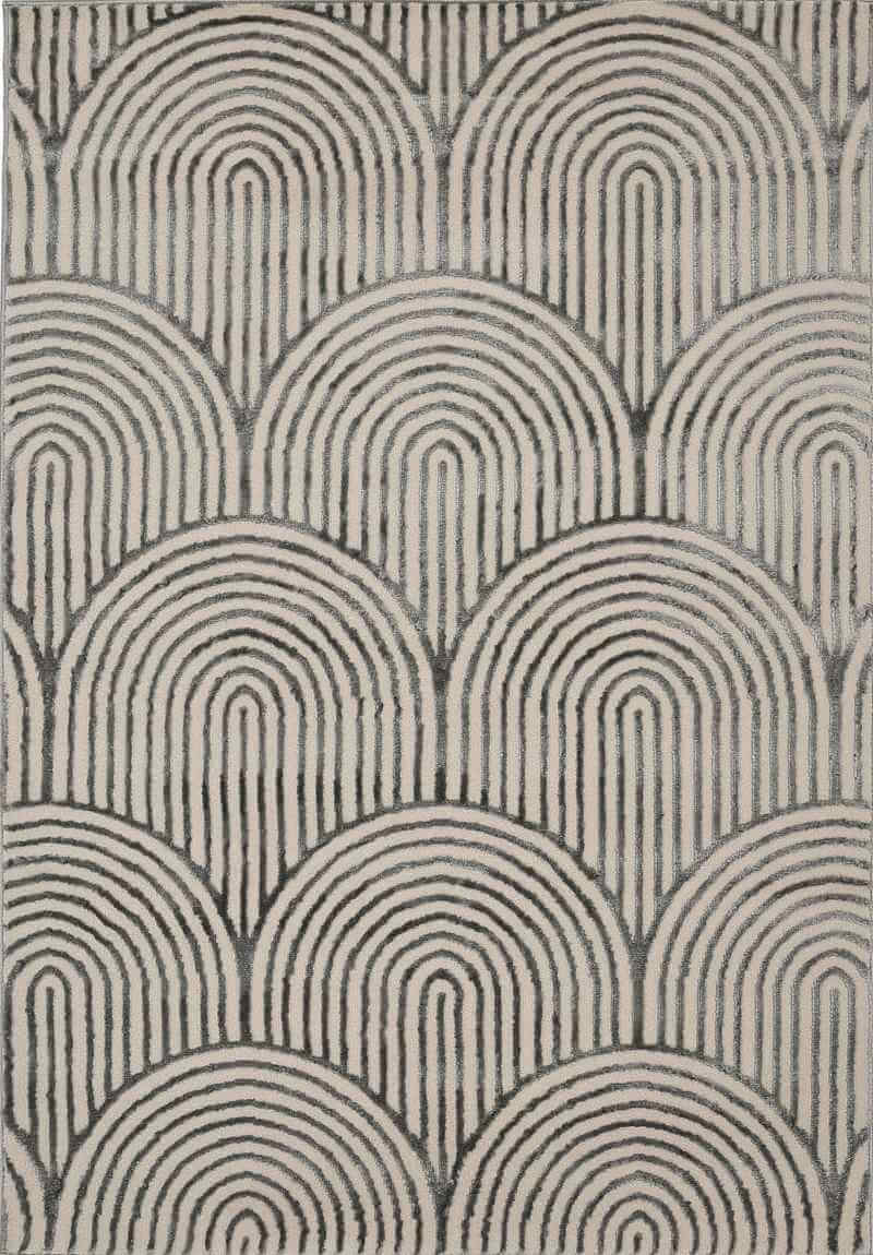 Zeo Deco Rug – Soft 3D Texture in Beige & Blue