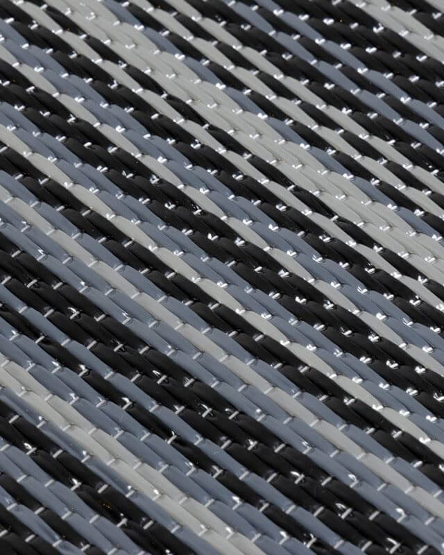 Rainbow Outdoor Rug Dark Grey | 1020