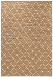 Jute Rug Kunu Natural Handwoven Diamond Design