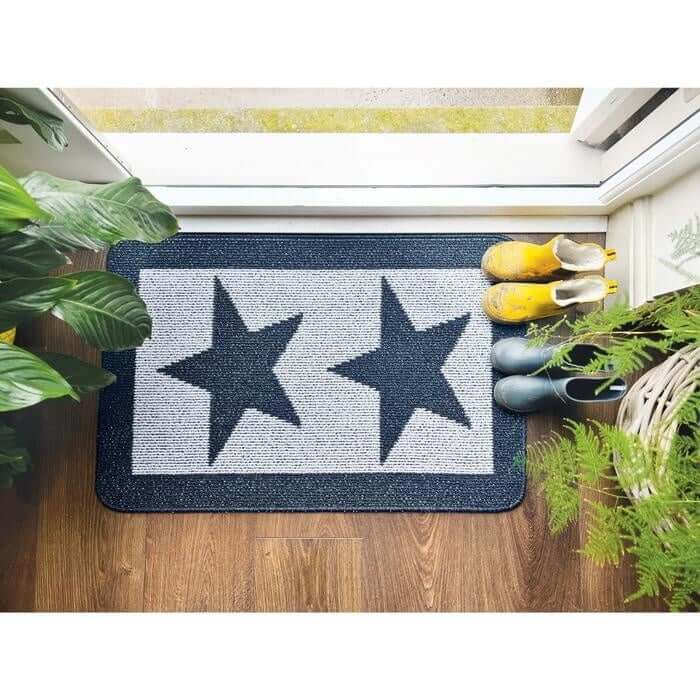 Washable Mat and Runner Star Design