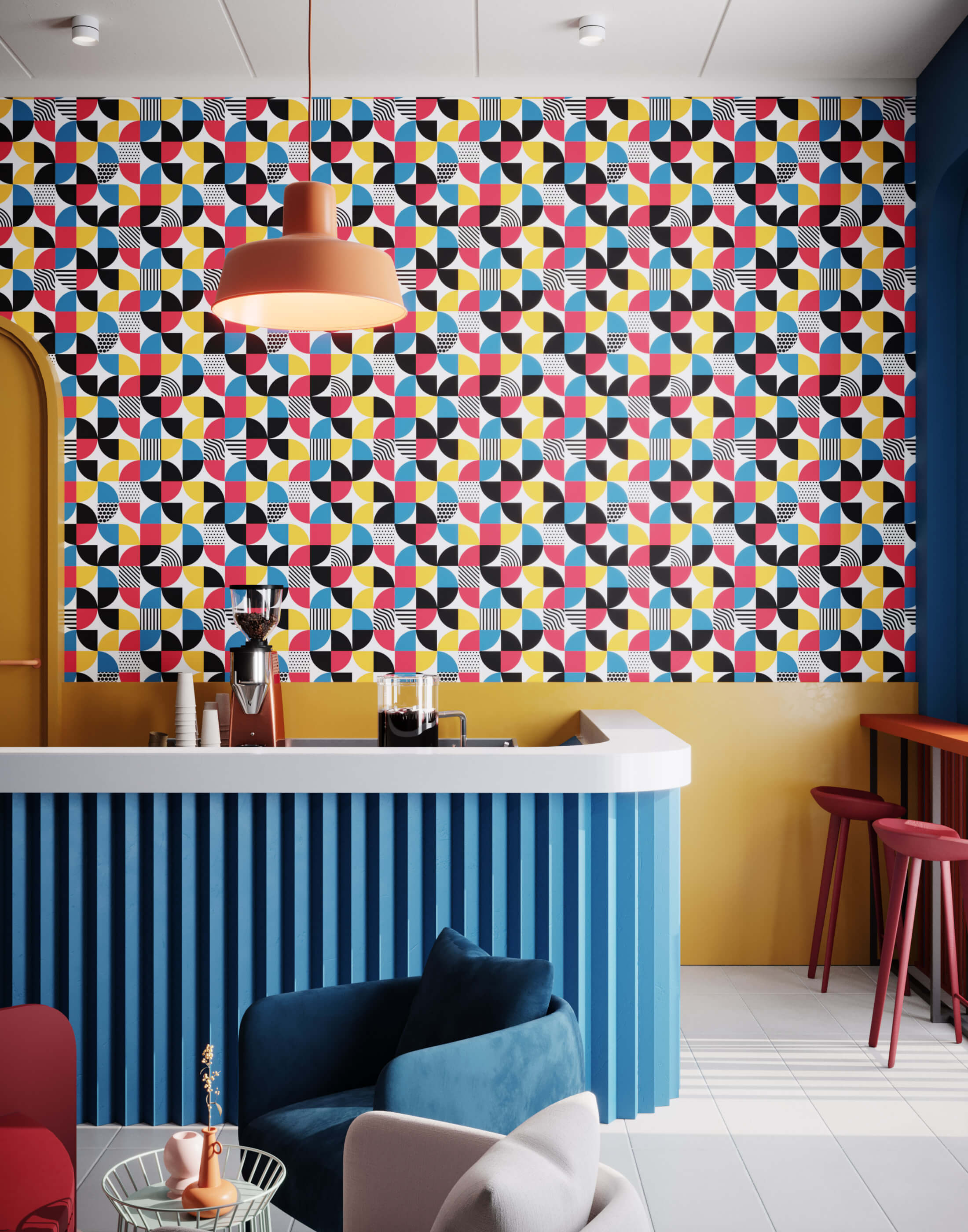 Bobbi Beck Corner Patterned Luxury Wallpaper