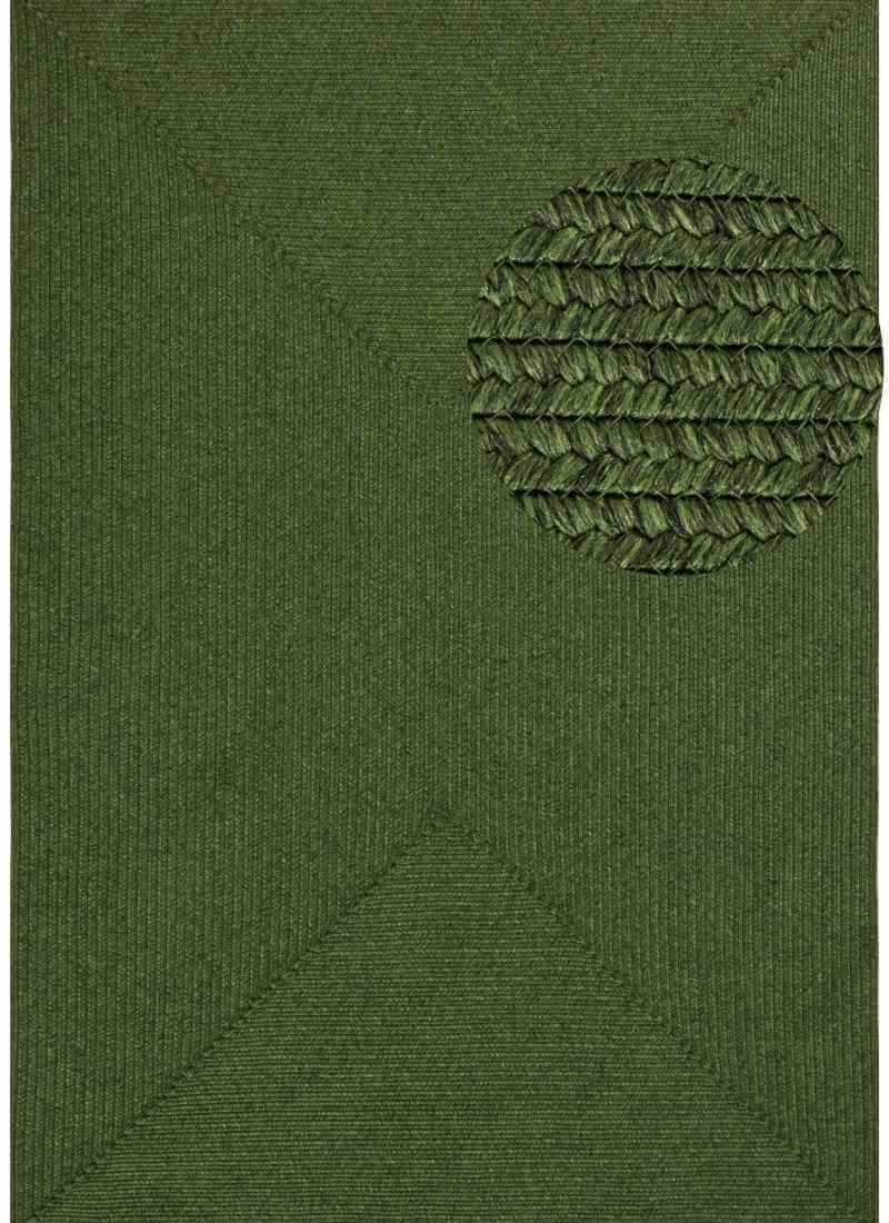 Indoor Outdoor Trenzado Rug – Bordered Plain Design