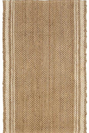 Jute Check Natural Rug Striped & Geometric Handwoven