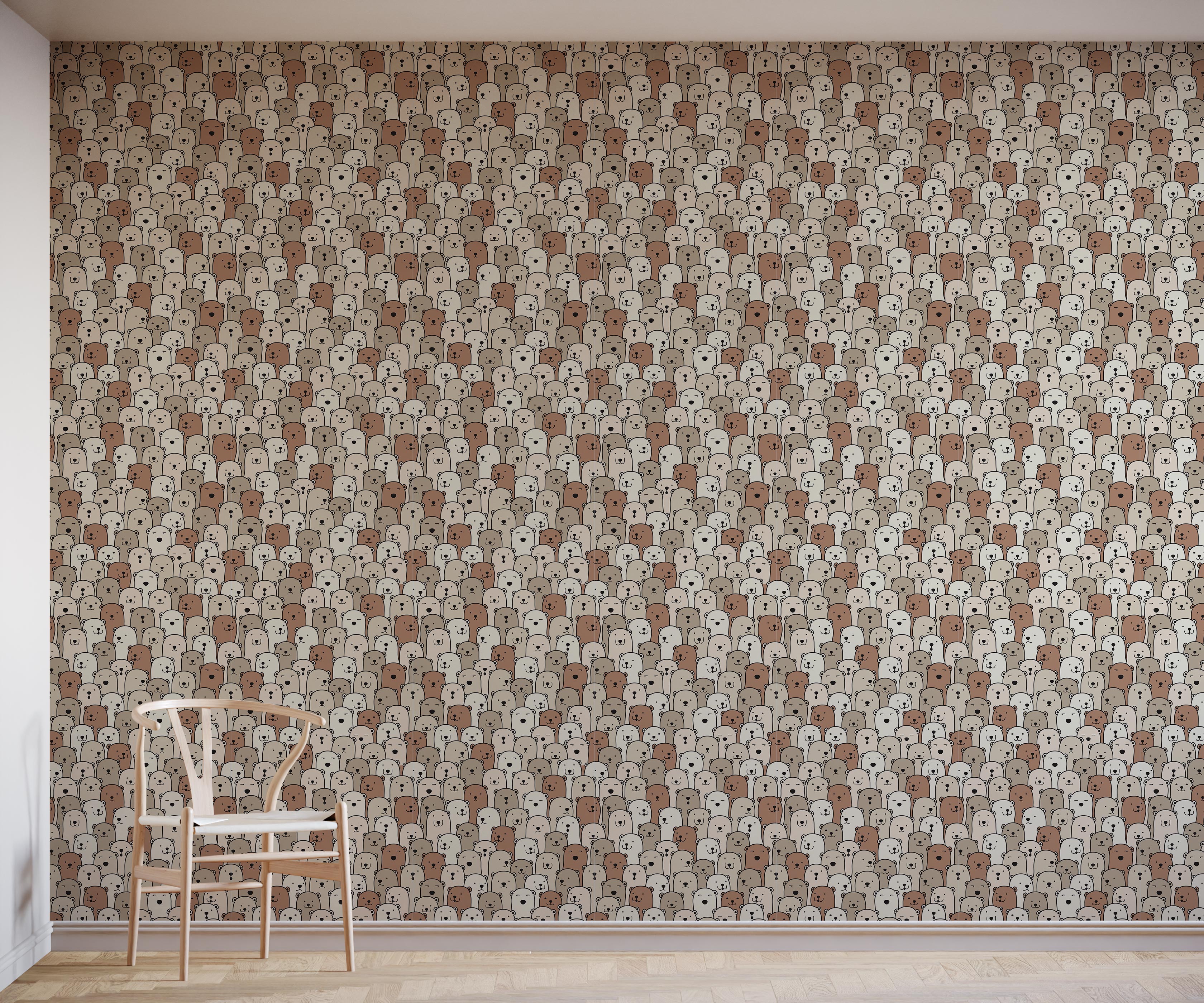 Bobbi Beck Layton Children's Bear Luxury Wallpaper