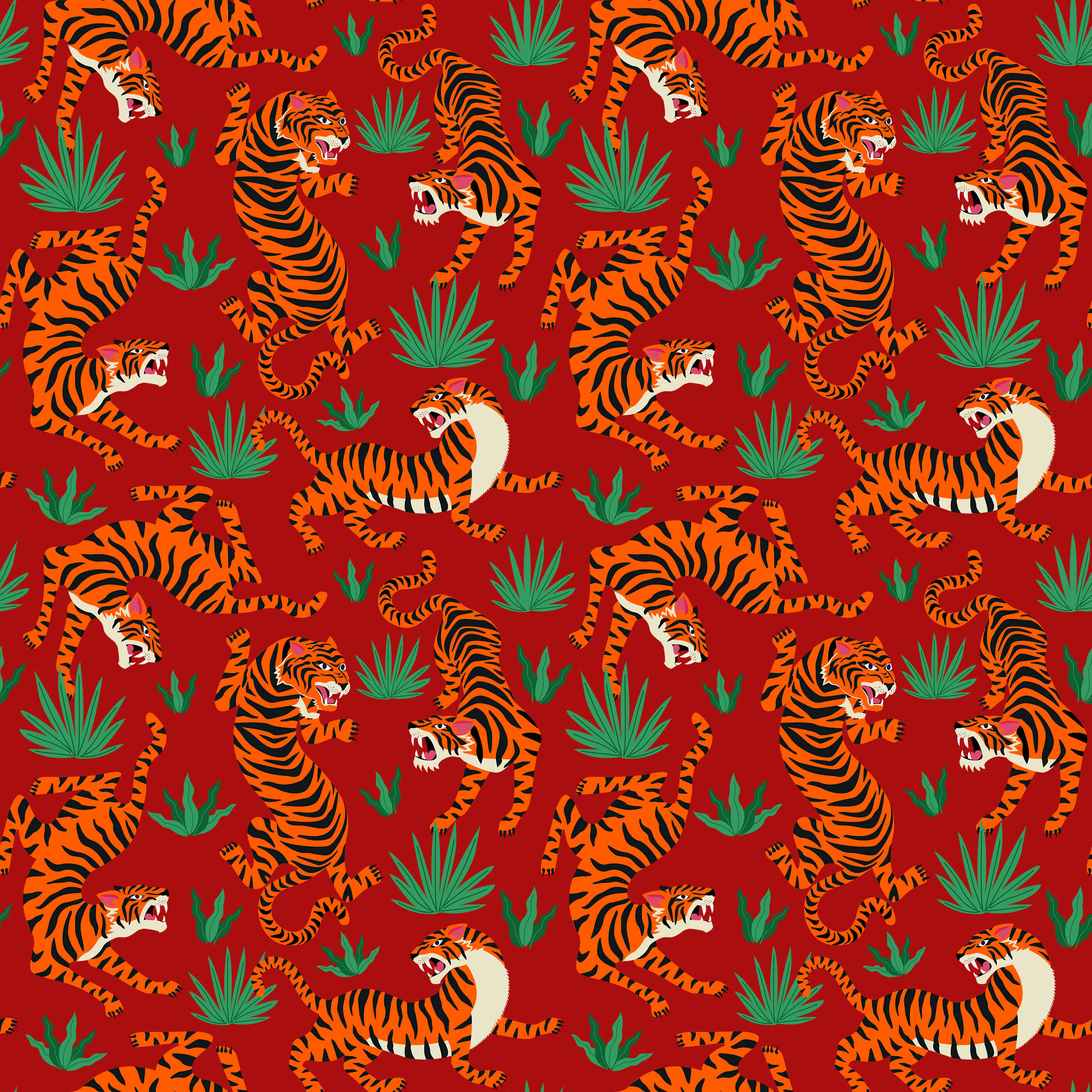 Bobbi Beck Medella Tiger Animal Luxury Wallpaper