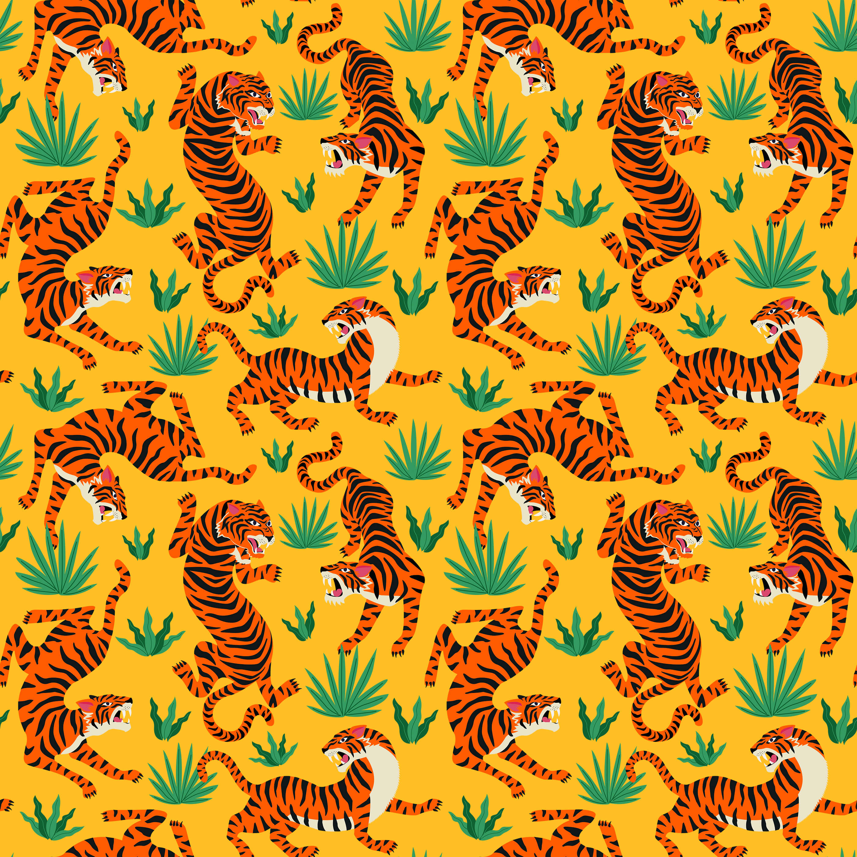 Bobbi Beck Medella Tiger Animal Luxury Wallpaper
