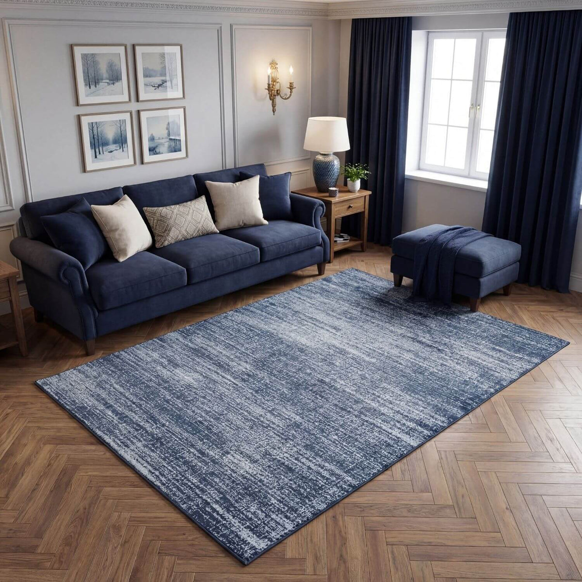 Montana Blue Rug | 3800Bl
