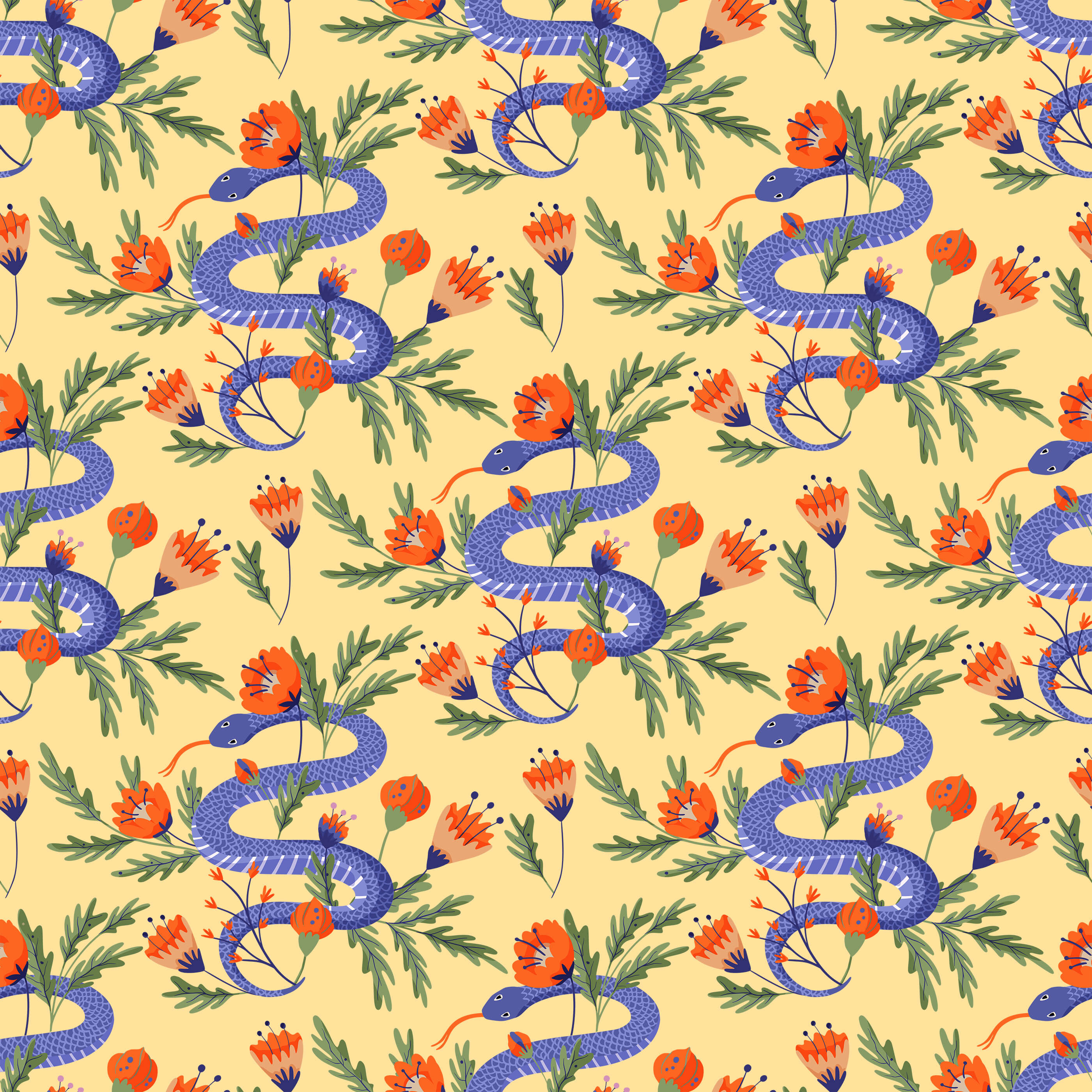 Bobbi Beck Norgard Snake Luxury Wallpaper