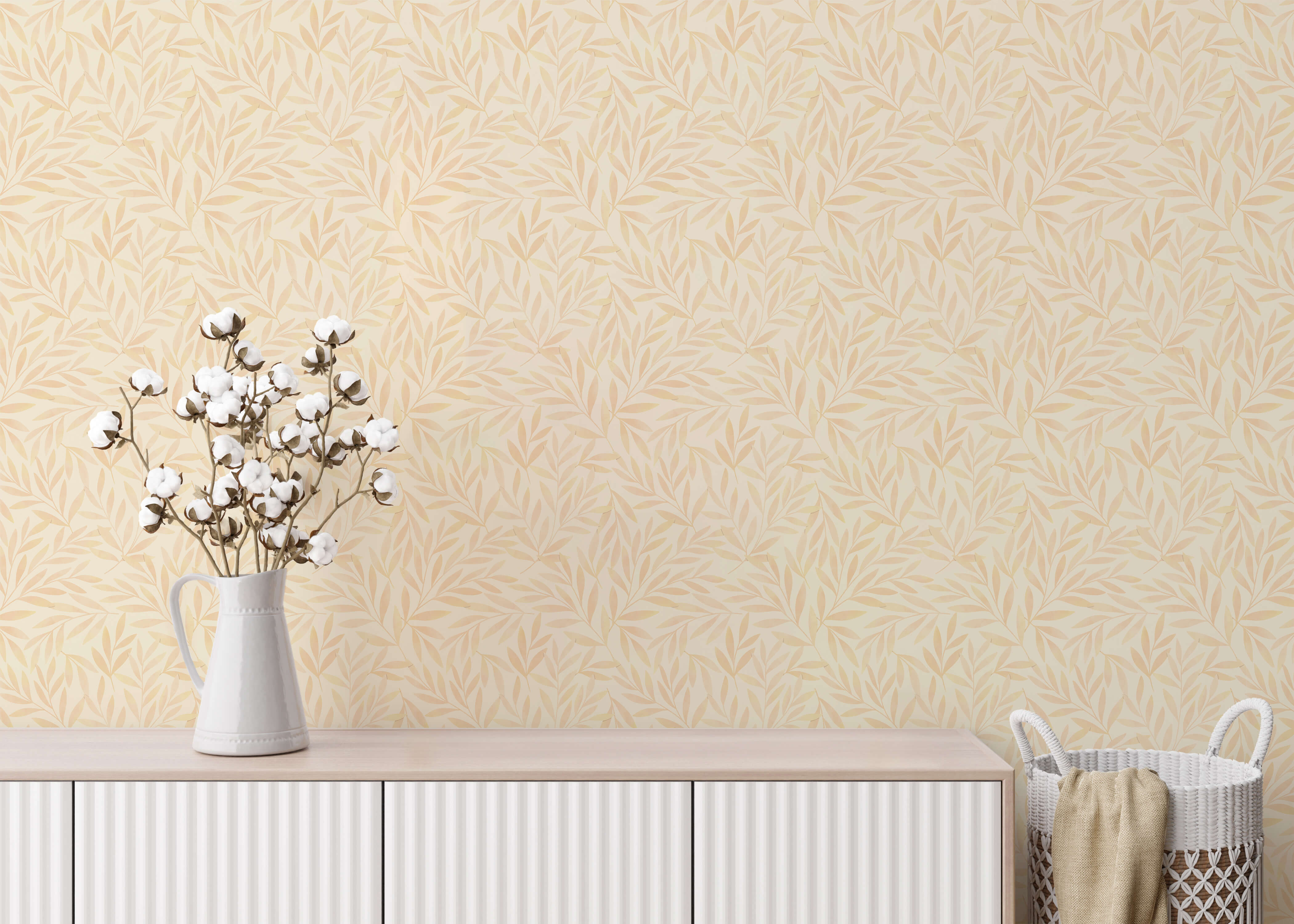 Bobbi Beck Olea Leaf Luxury Wallpaper