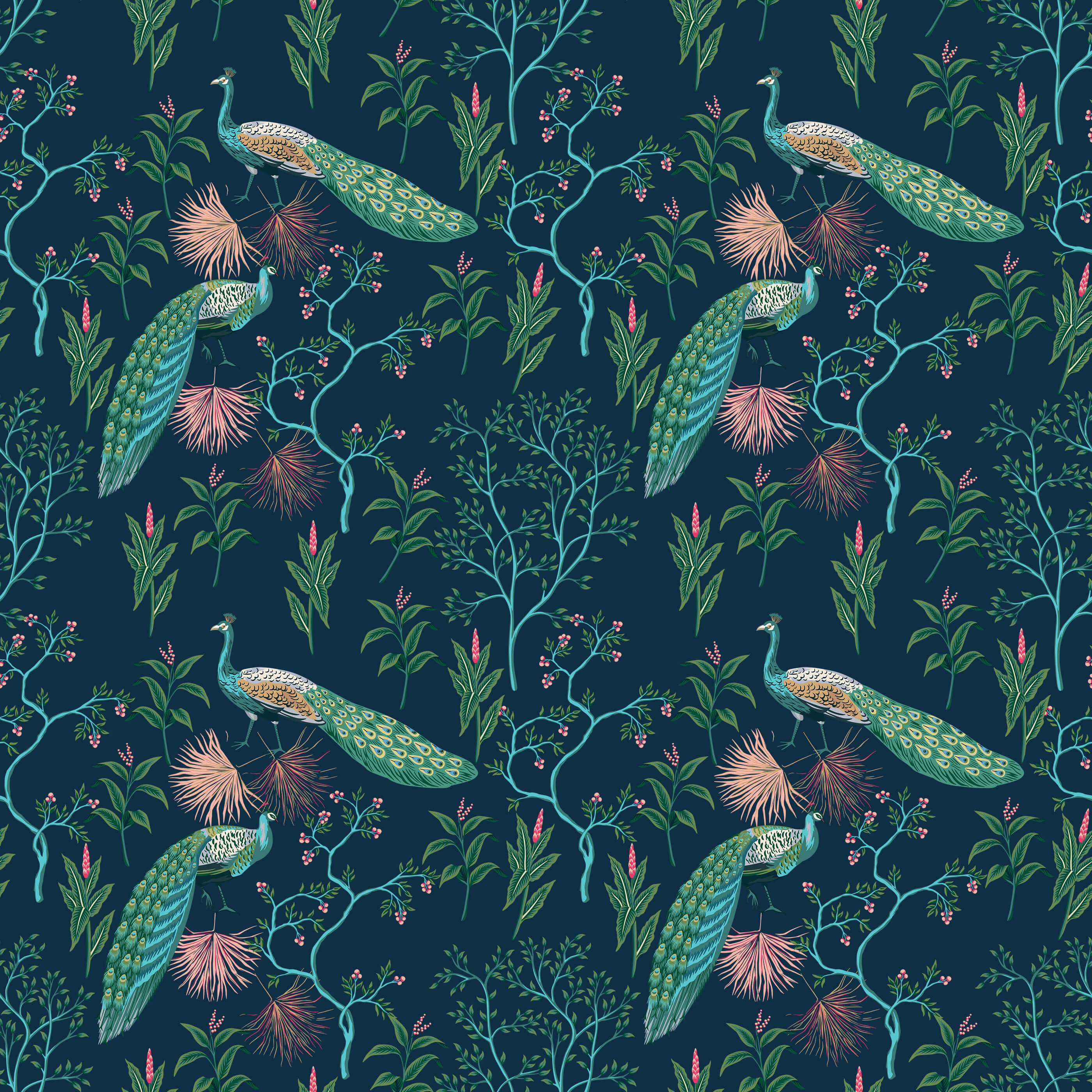 Bobbi Beck Percente Bird Luxury Wallpaper