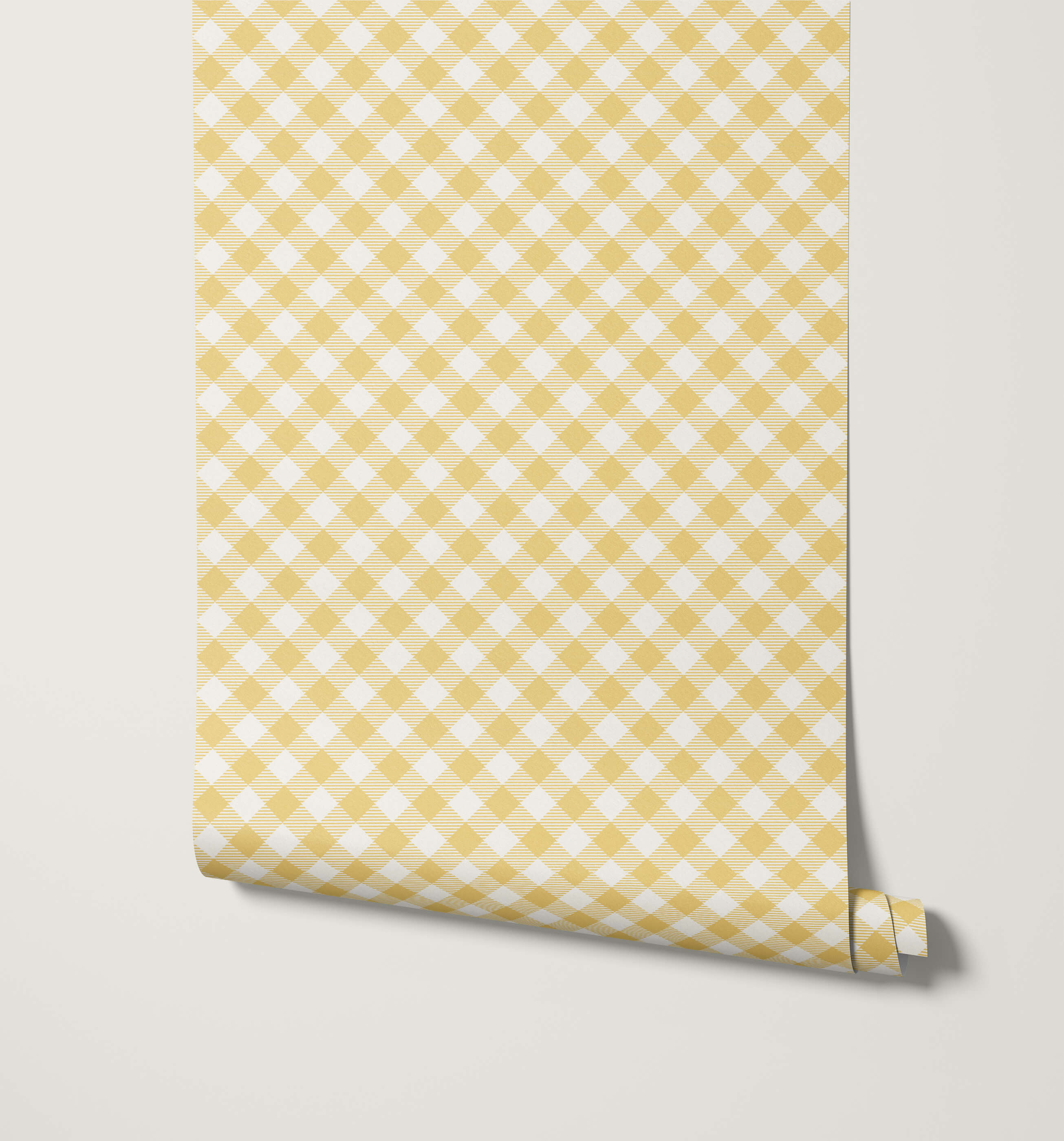 Summer Gingham Check Luxury Wallpaper