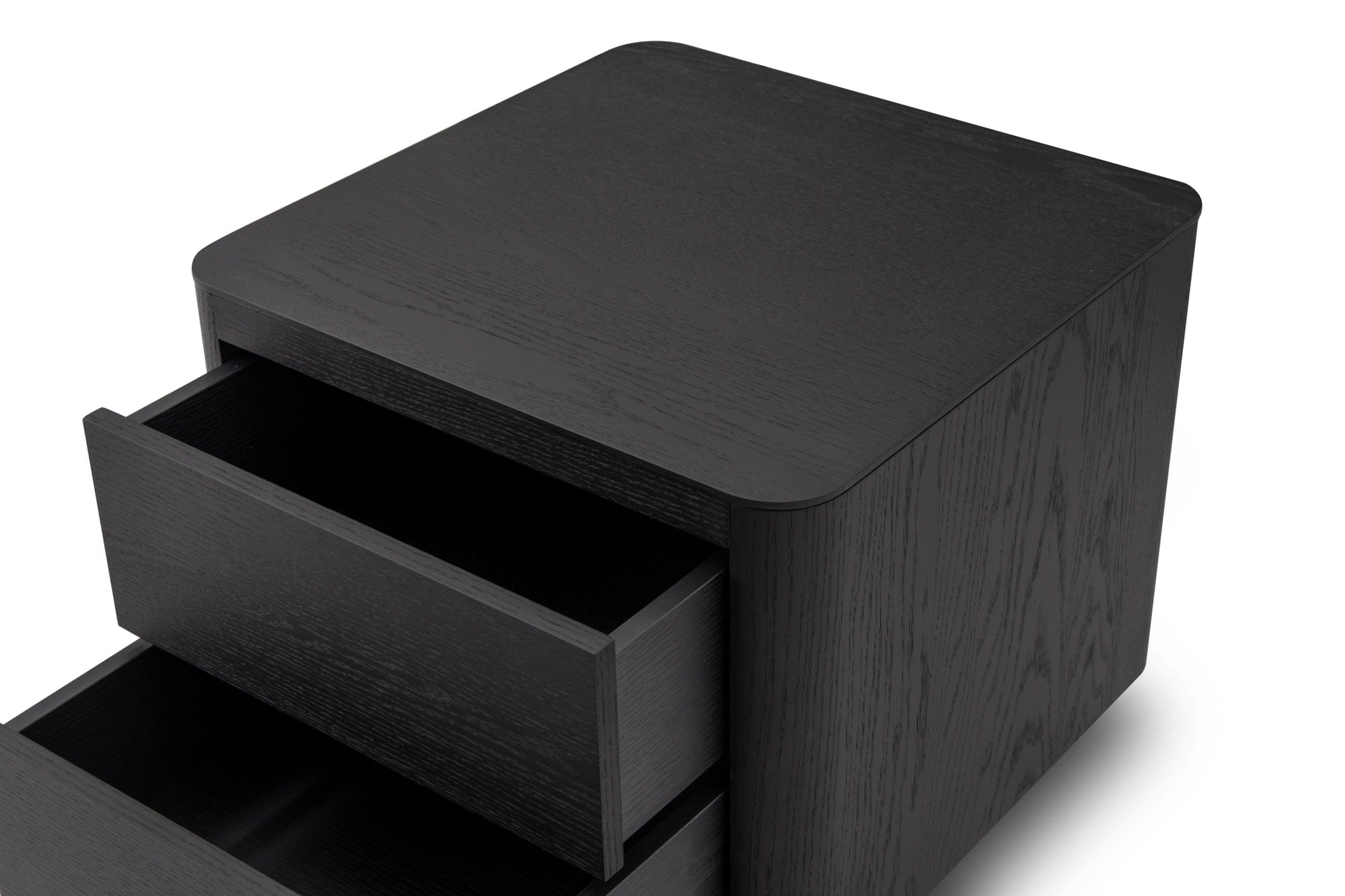 Coin Bedside Table - Smoke Oak