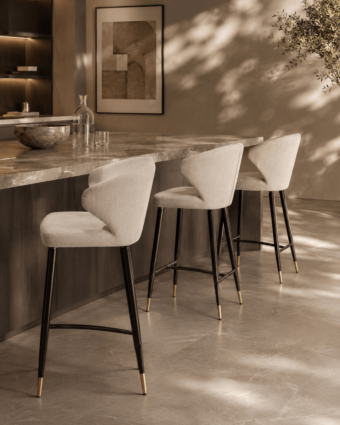Bellroy Bar Stool - Light Beige