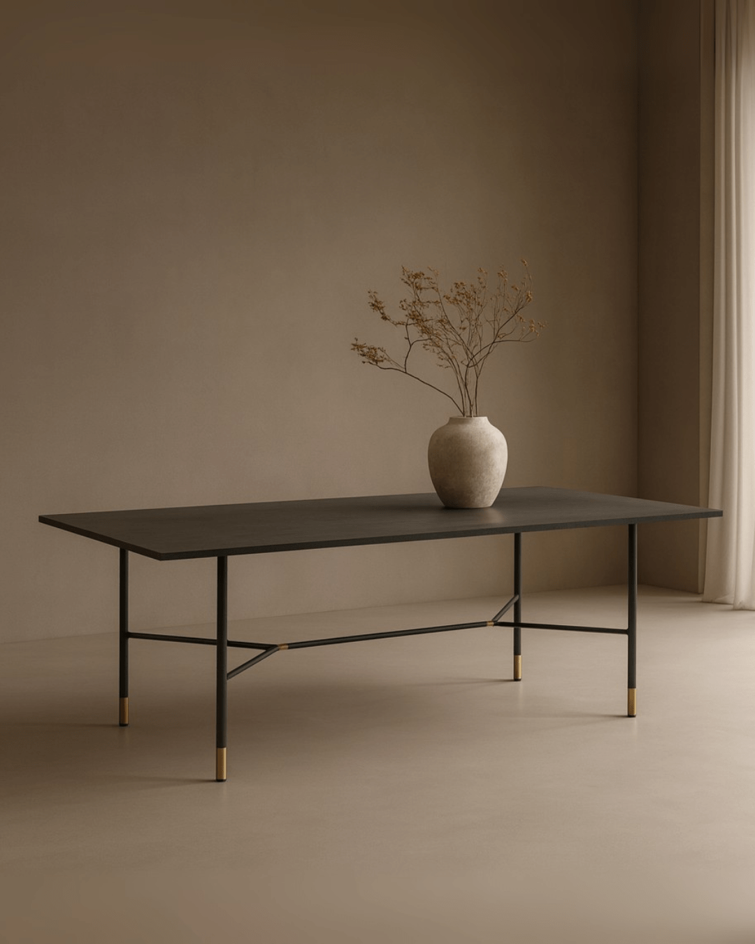 Bofo Dining Table 180 - Black Oak