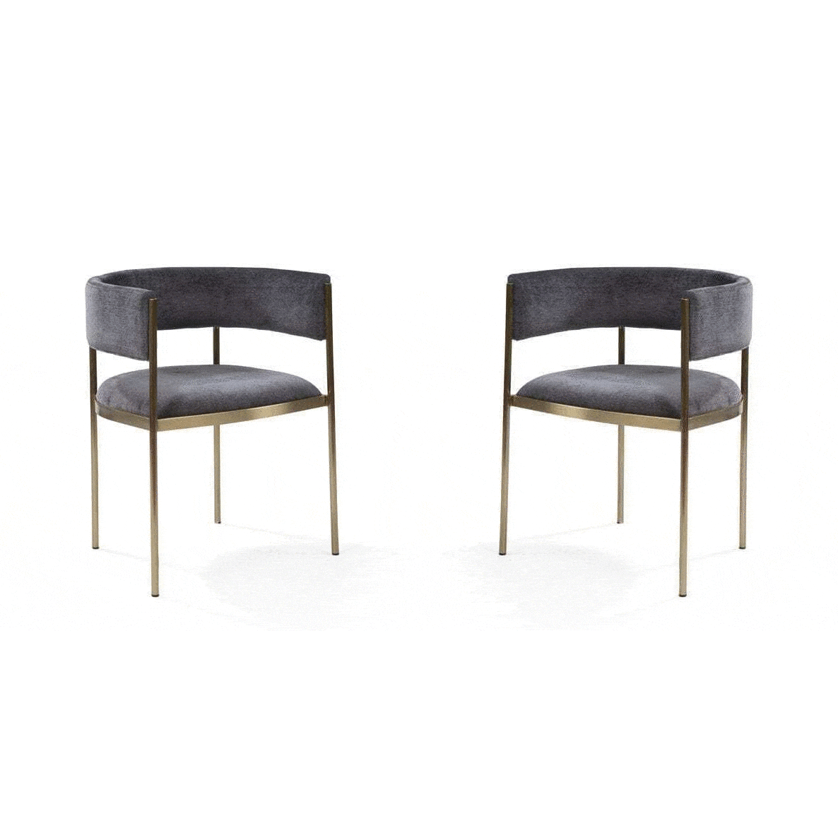 Envie II Dining Chair - Set of 2 - Giselle Dark Charcoal