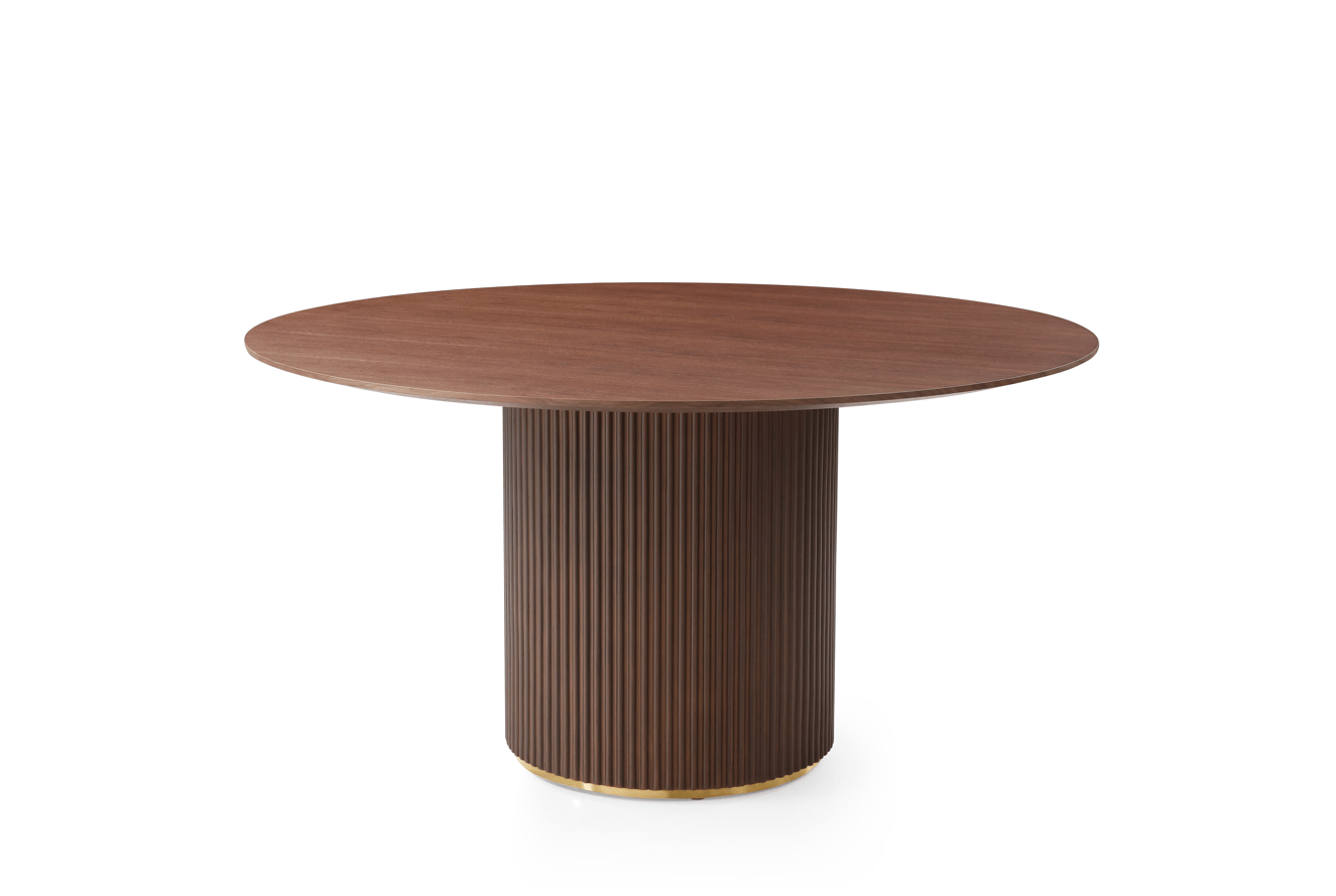 Lantine 150 Dining Table - Walnut & Brass