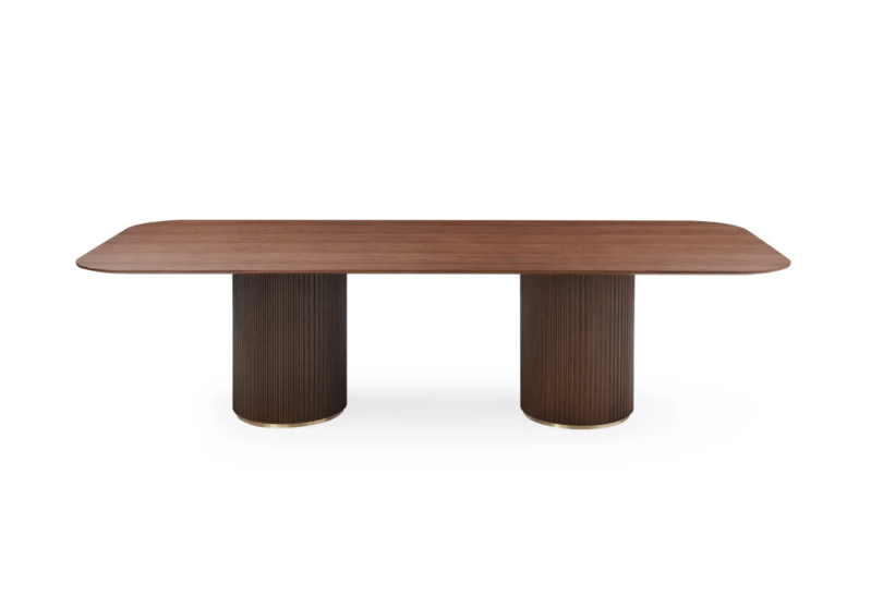 Tommy Franks Lantine 240 Dining Table – Walnut & Brass