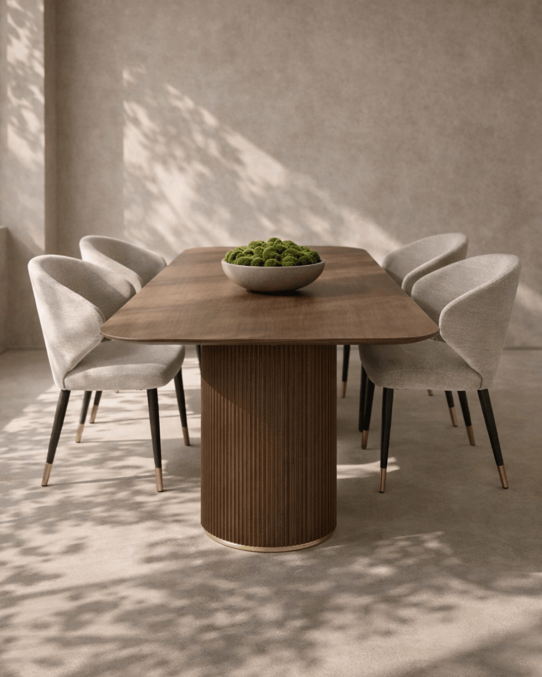 Tommy Franks Lantine 240 Dining Table – Walnut & Brass