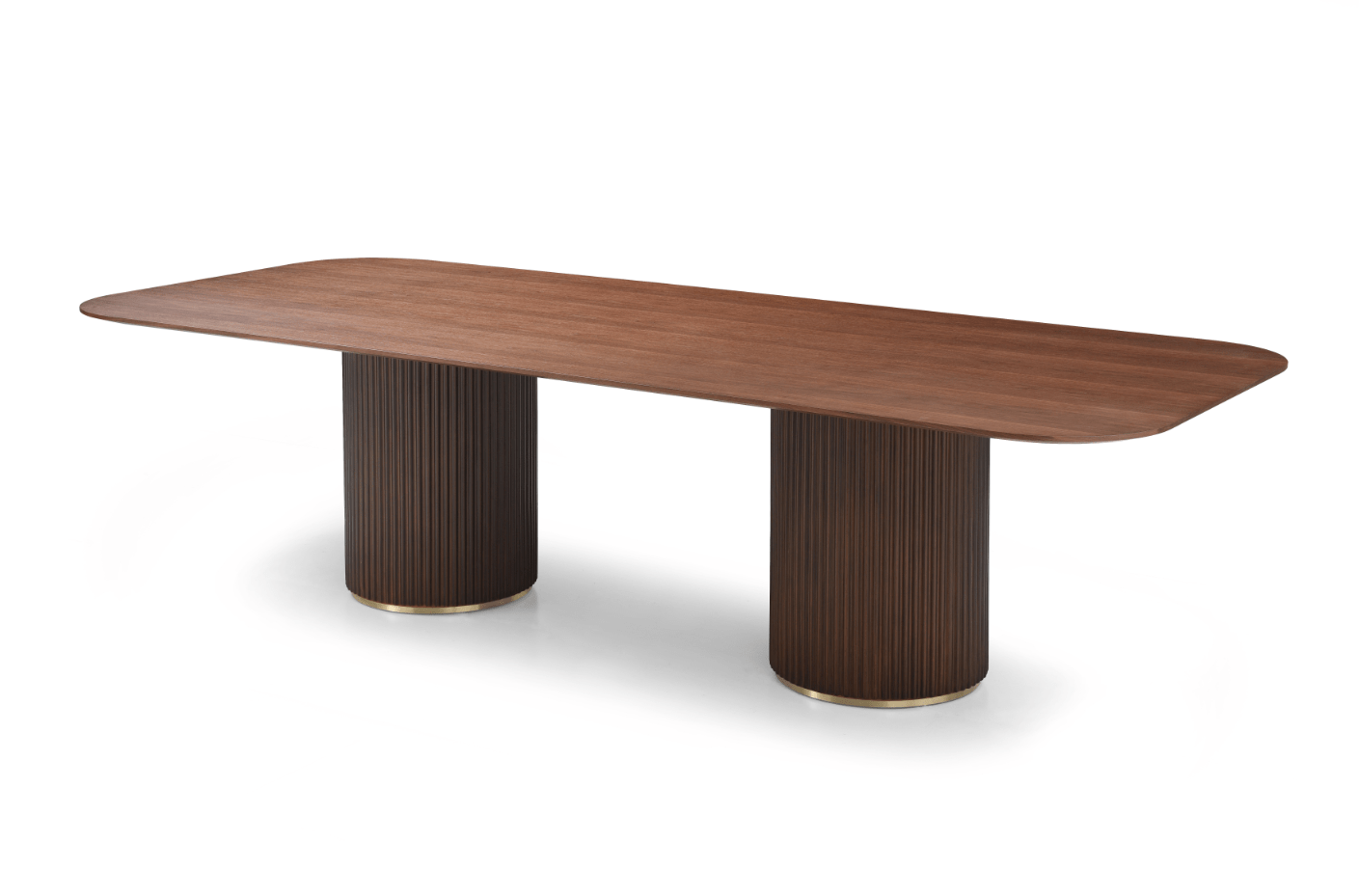 Lantine 280 Dining Table - Walnut & Brass