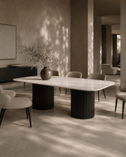 Lantine Marble 240 Dining Table – Matt Black