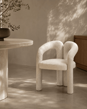 Mavis Dining Chair - Chex Polar Boucle
