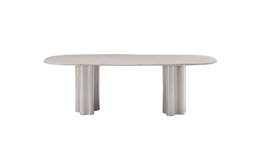 Moon Dining Table 240 - Matte Beige